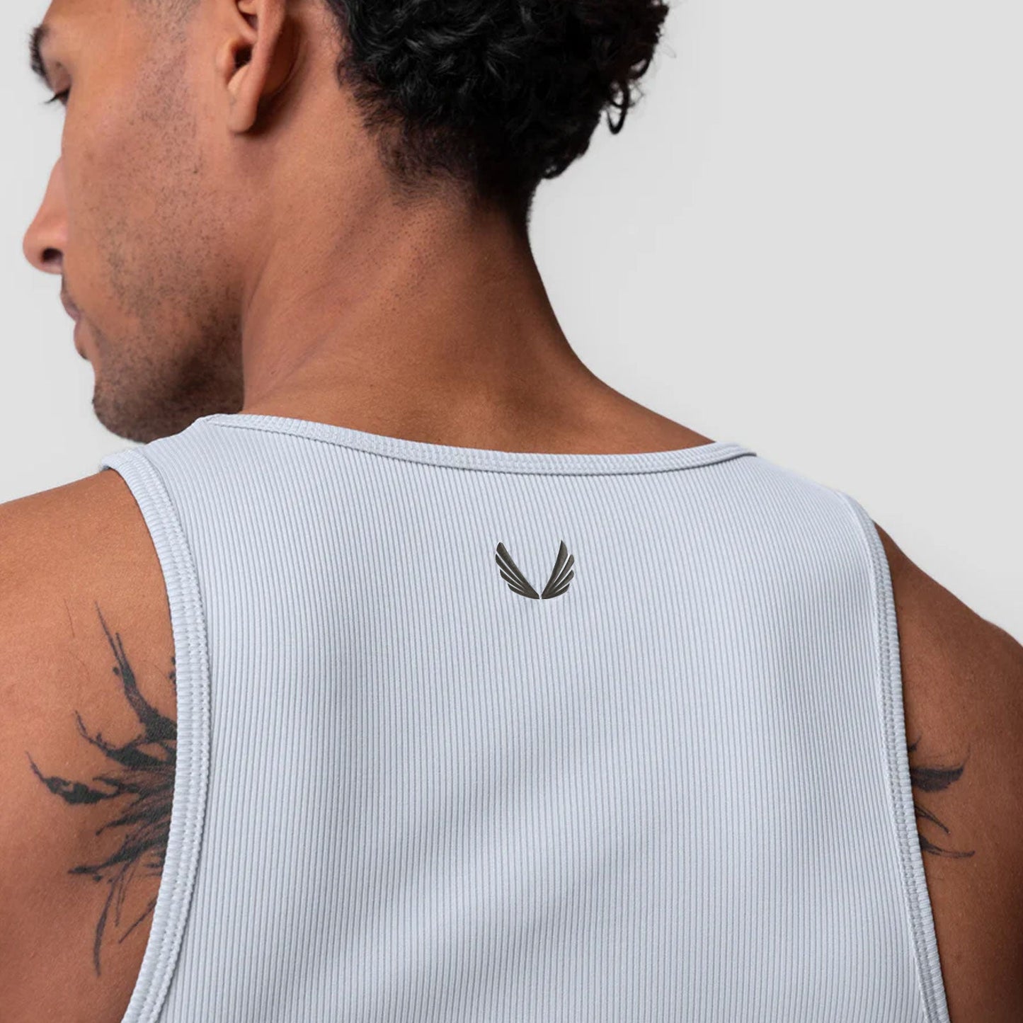 0986. Creora® Tech Ribbed Tank Ice Blue | ASRV sale