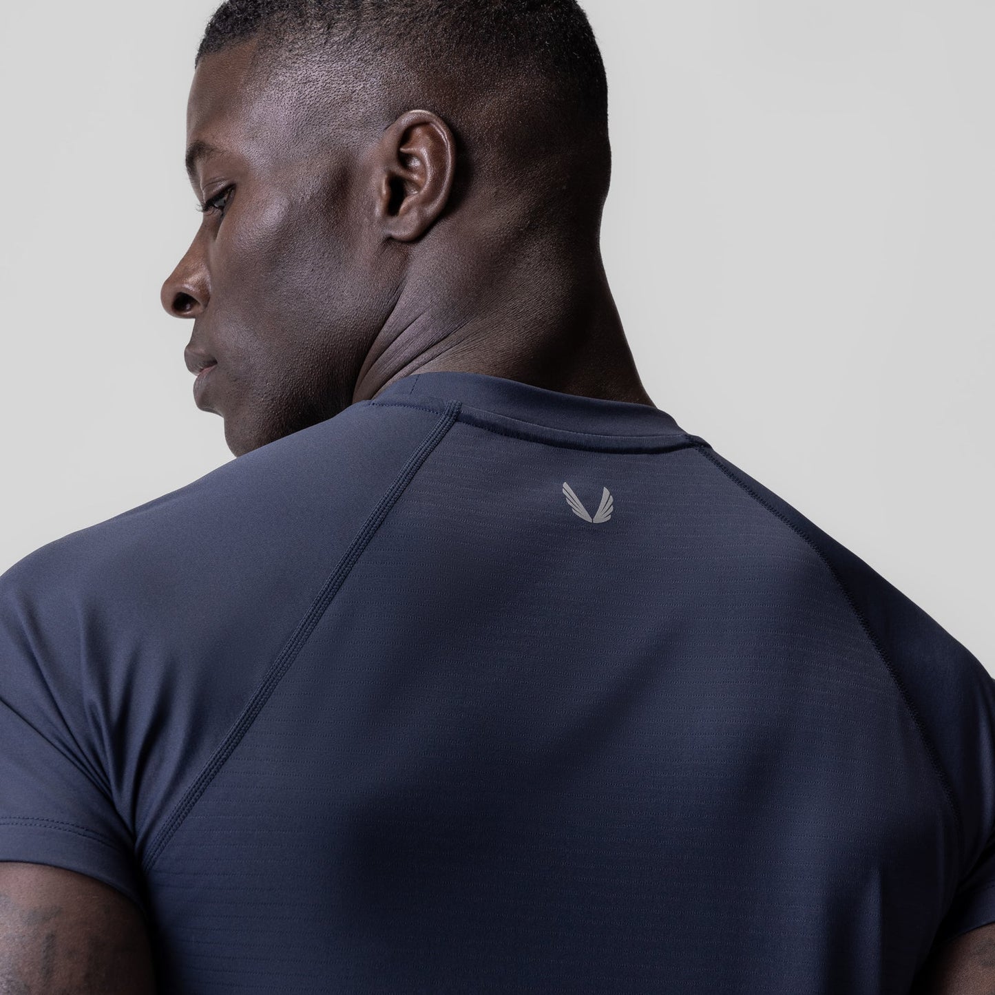 0839. 3D-Lite® 2.0 Lycra® Fitted Tee Navy "OTWR" | ASRV US