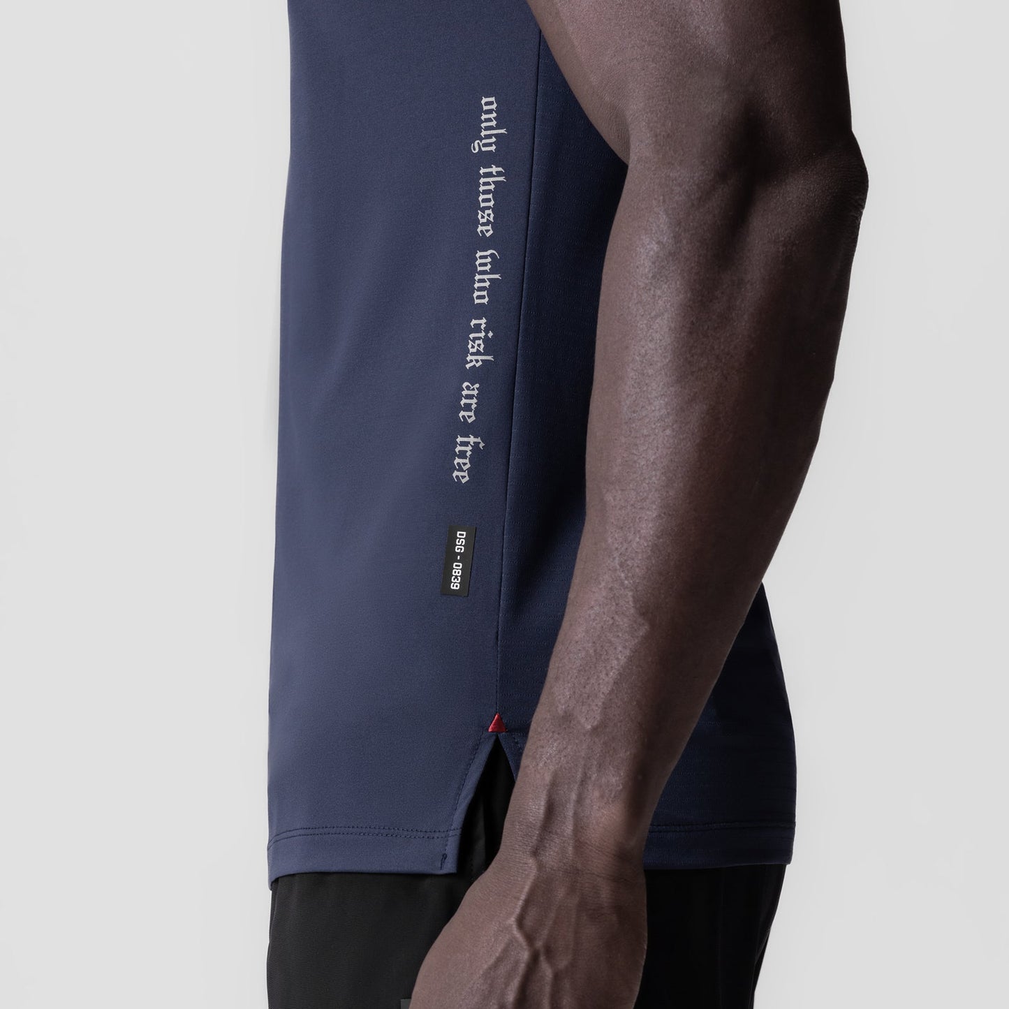 0839. 3D-Lite® 2.0 Lycra® Fitted Tee Navy "OTWR" | ASRV US