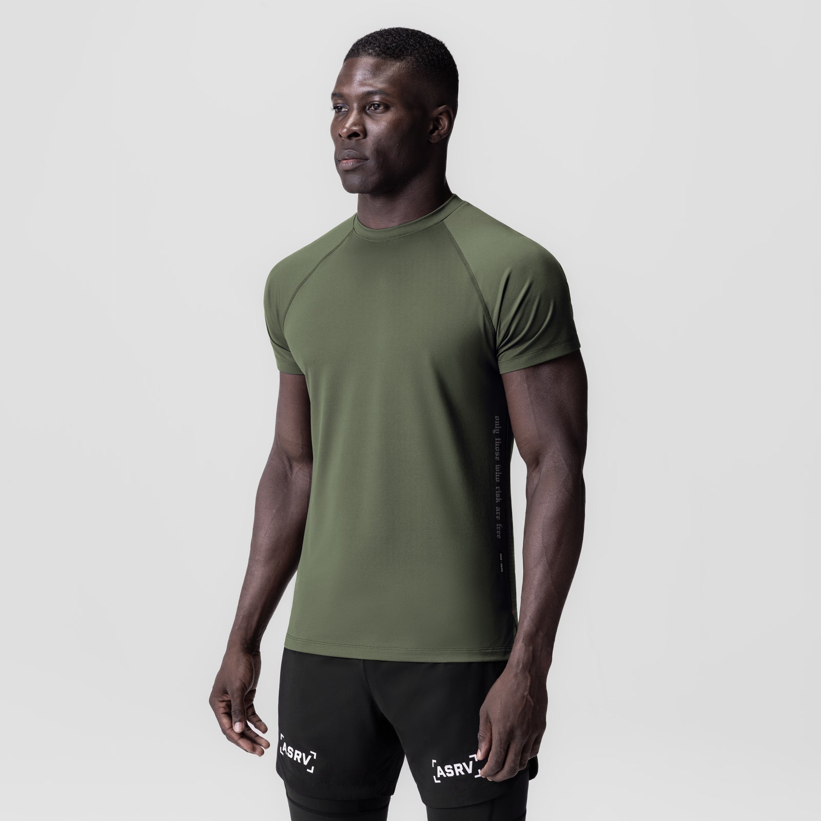 0839. 3D-Lite® 2.0 Lycra® Fitted Tee Olive "OTWR" | ASRV sale