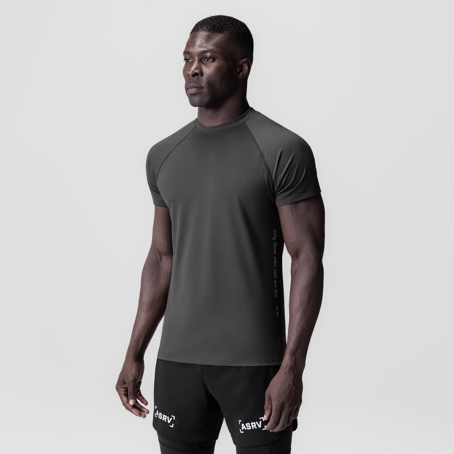 0839. 3D-Lite® 2.0 Lycra® Fitted Tee Space Grey "OTWR" | ASRV on sale