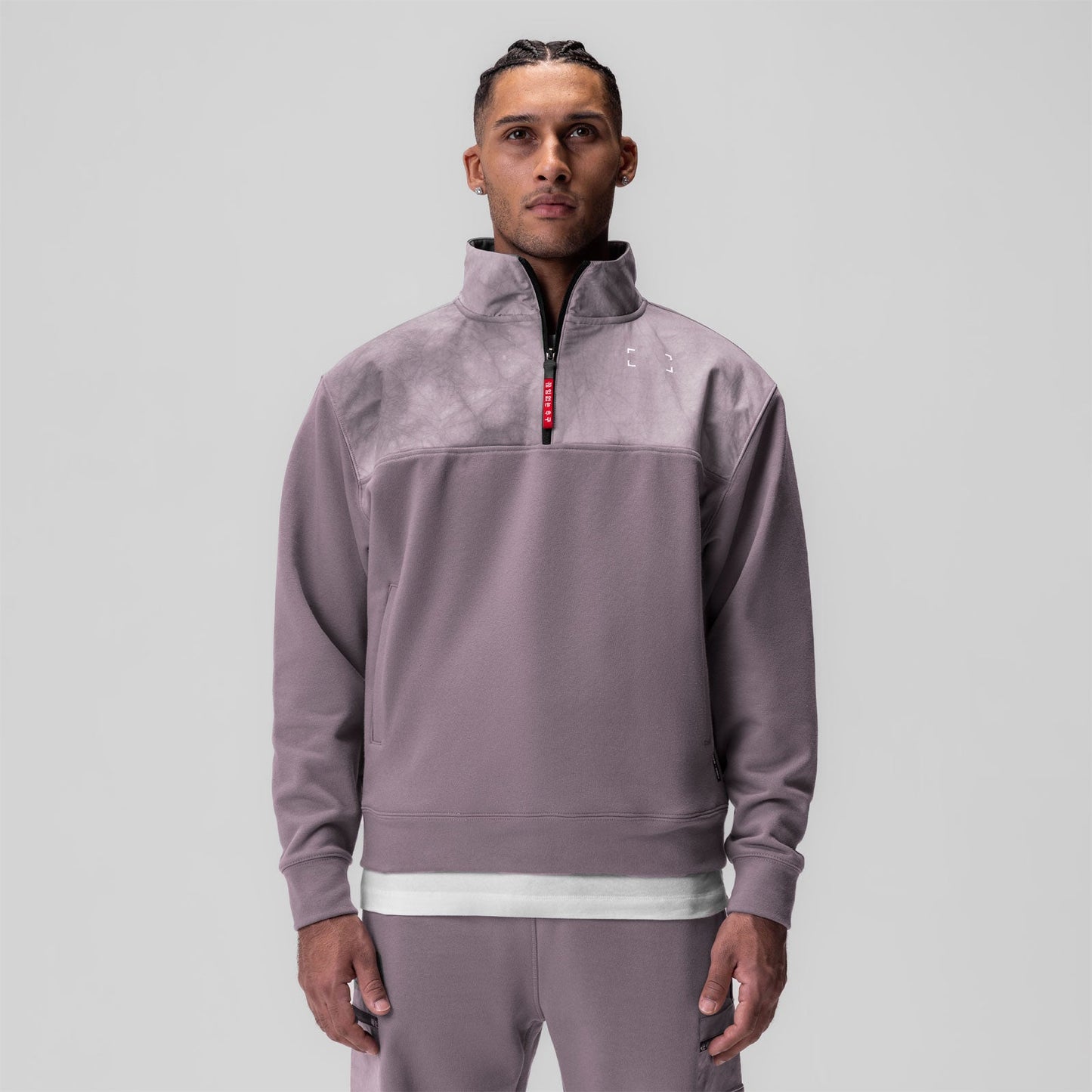 0903. Tech-Terry™ Paneled Quarter Zip Moonscape "Wave Dye" | ASRV Online