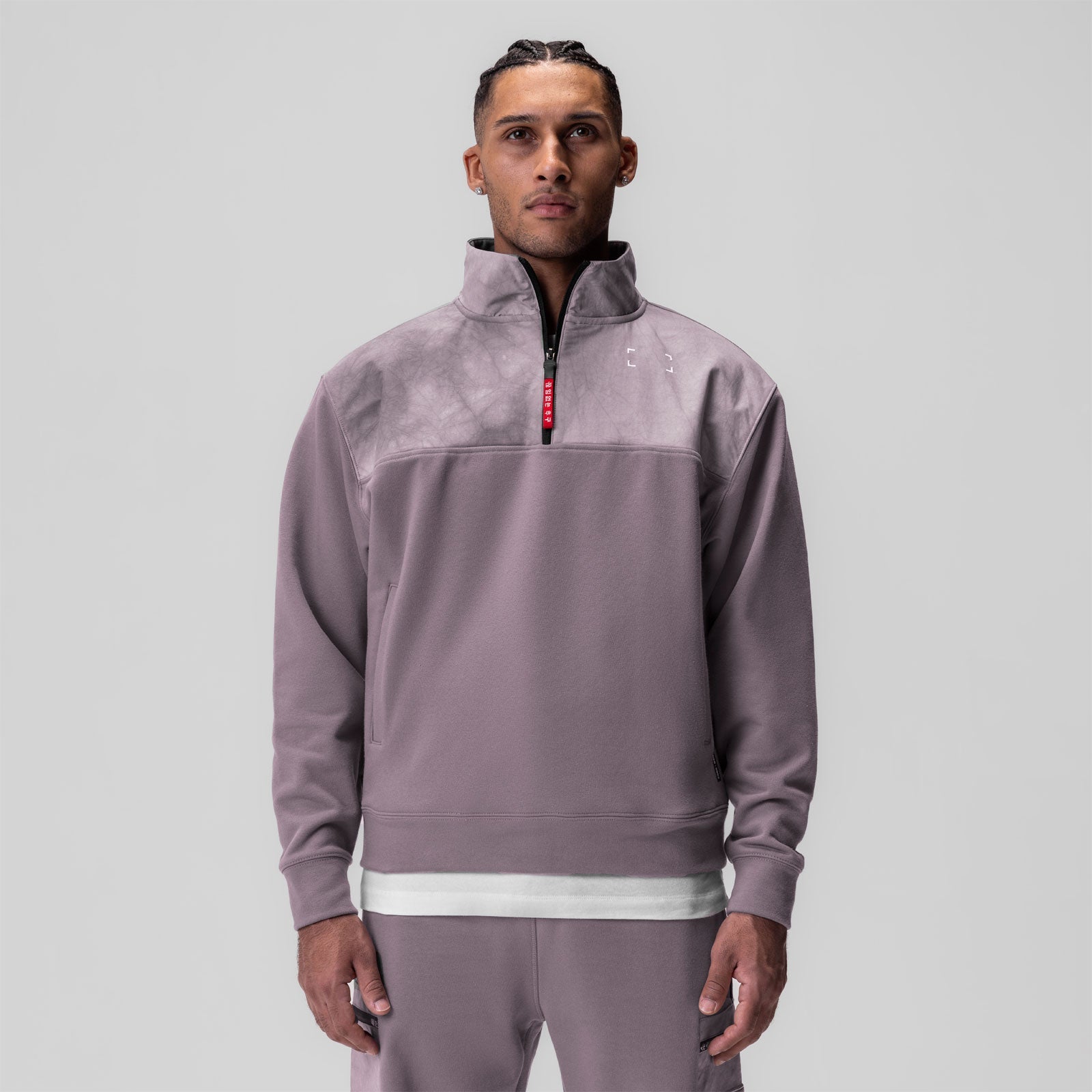 0903. Tech-Terry™ Paneled Quarter Zip Moonscape "Wave Dye" | ASRV Online