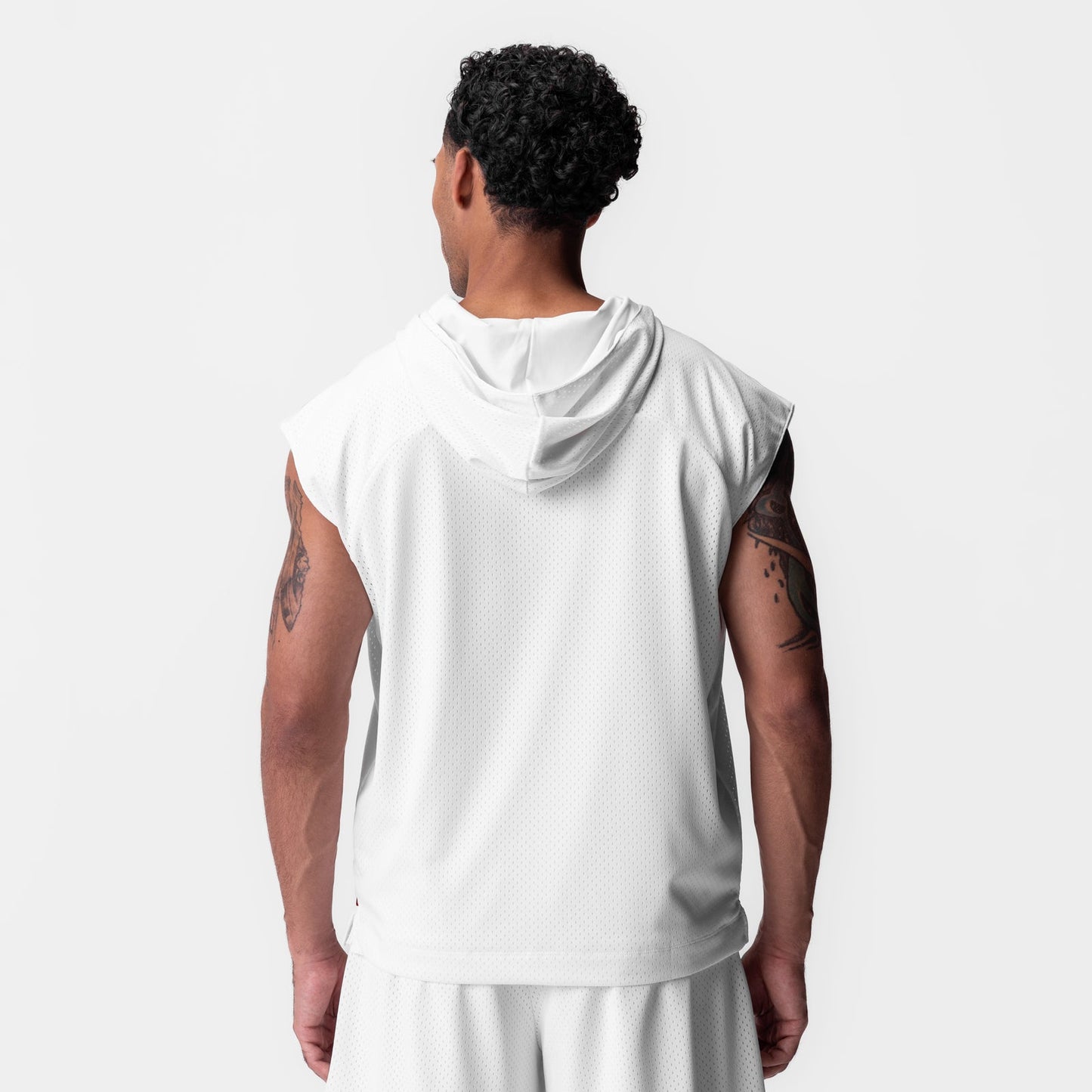 0983. Reversible 2-in-1 Cutoff Hoodie White | ASRV Discount