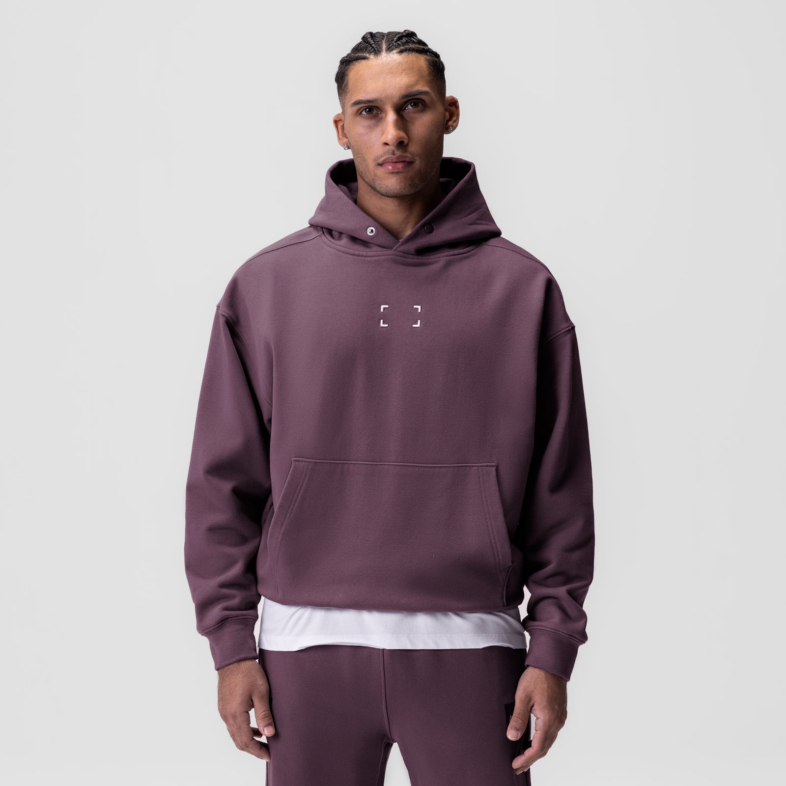0648. Tech-Terry™ Hoodie Deep Purple "Space Bracket" | ASRV on sale