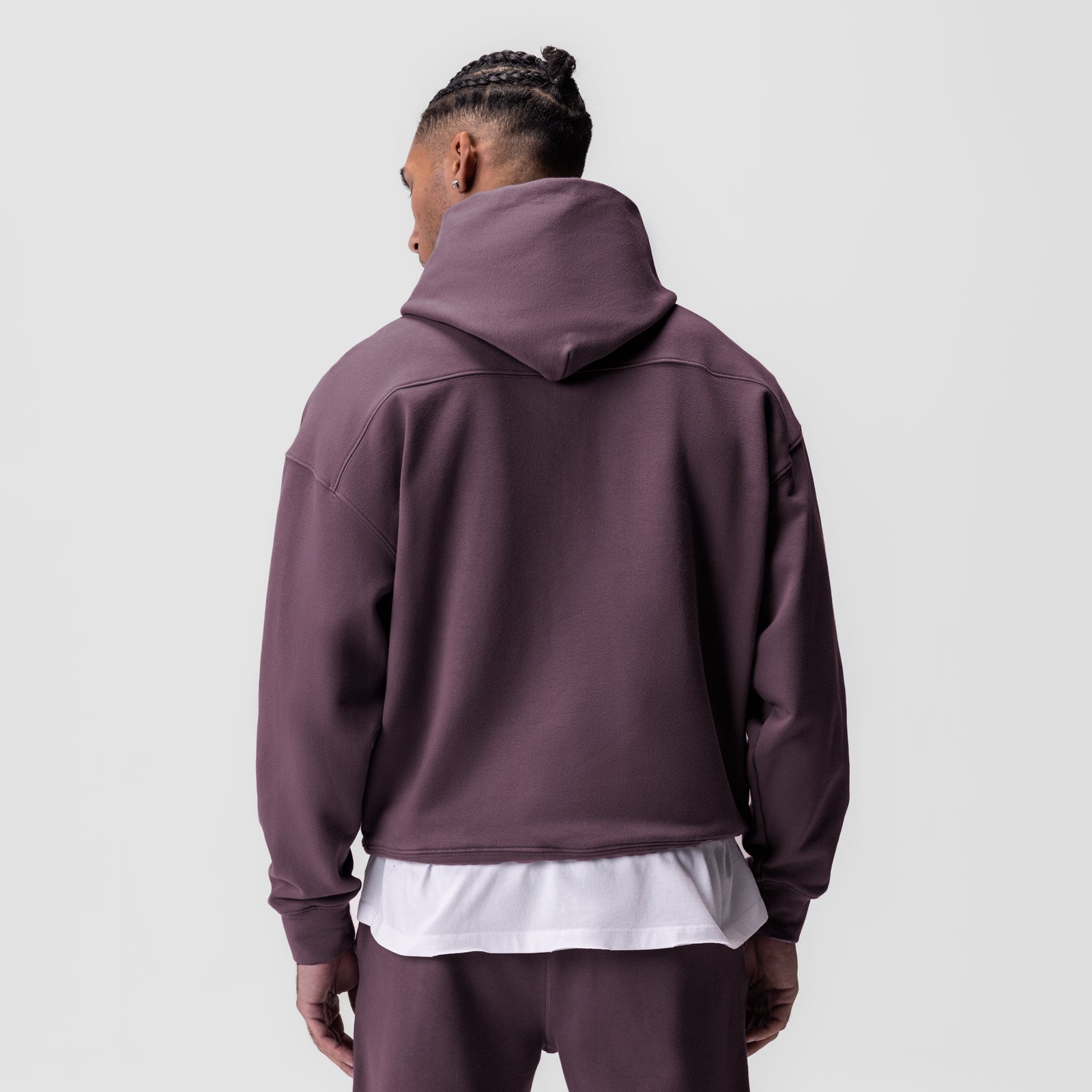 0648. Tech-Terry™ Hoodie Deep Purple "Space Bracket" | ASRV on sale