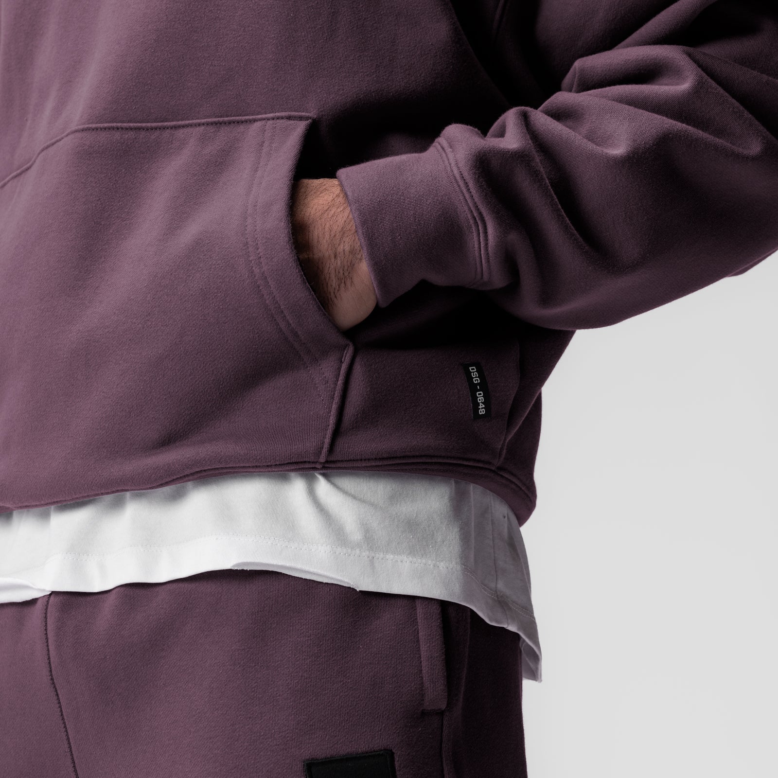 0648. Tech-Terry™ Hoodie Deep Purple "Space Bracket" | ASRV on sale