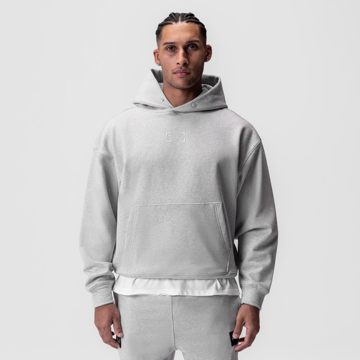 0648. Tech-Terry™ Hoodie Heather Grey "Space Bracket" | ASRV for sale