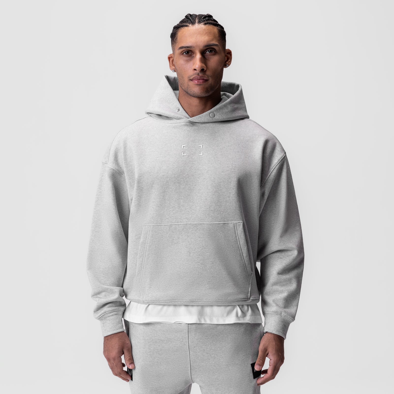 0648. Tech-Terry™ Hoodie Heather Grey "Space Bracket" | ASRV for sale