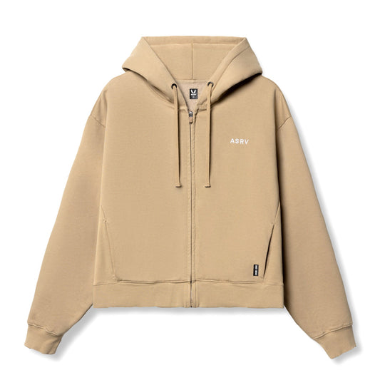 0843. Tech Essential™ Distressed Full Zip Hoodie Khaki | ASRV Discount