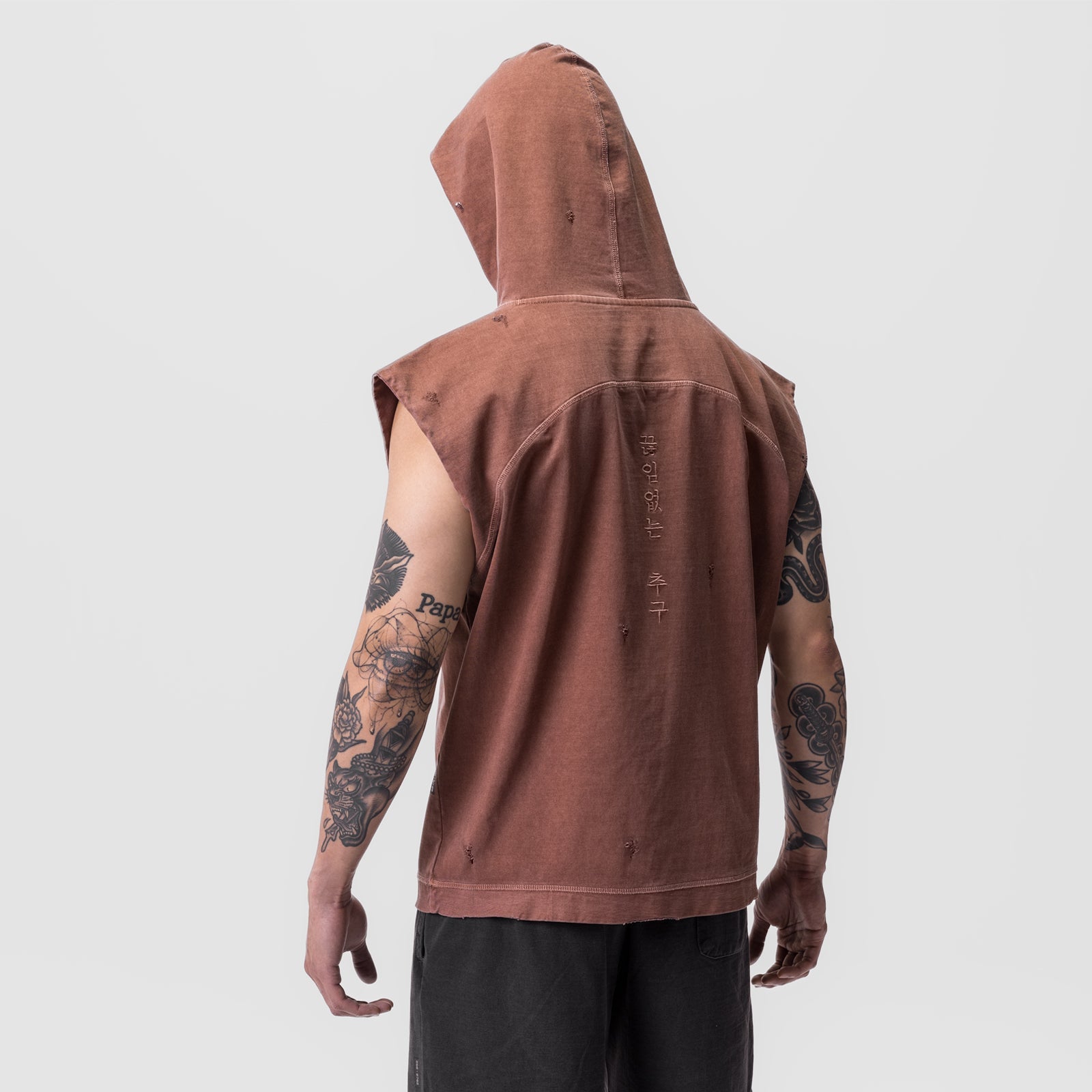 0799. Tech Essential™ Cutoff Hoodie Faded Brick | ASRV near me