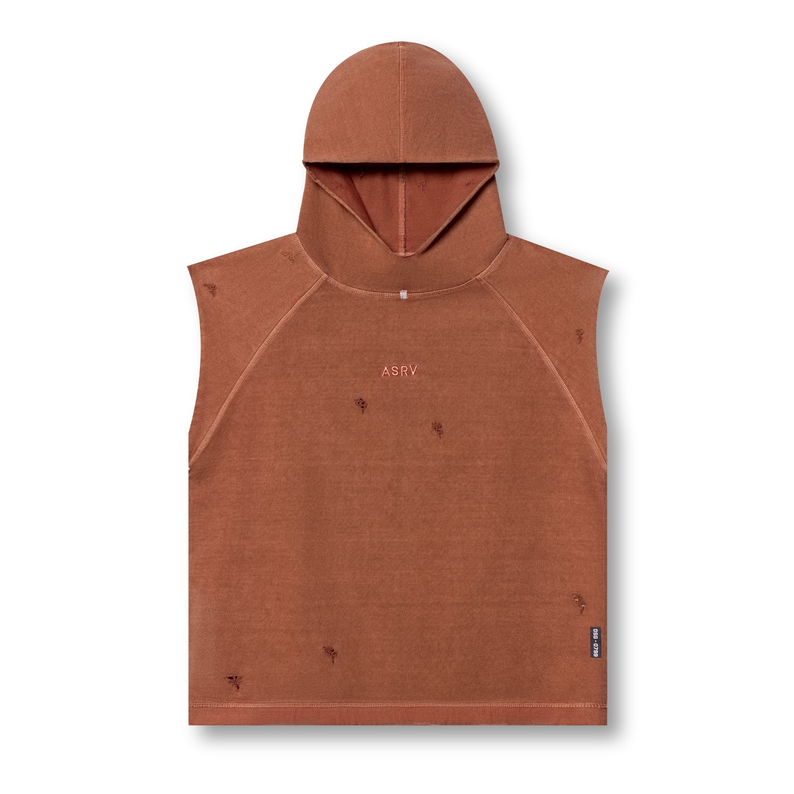 0799. Tech Essential™ Cutoff Hoodie Faded Rust | ASRV US
