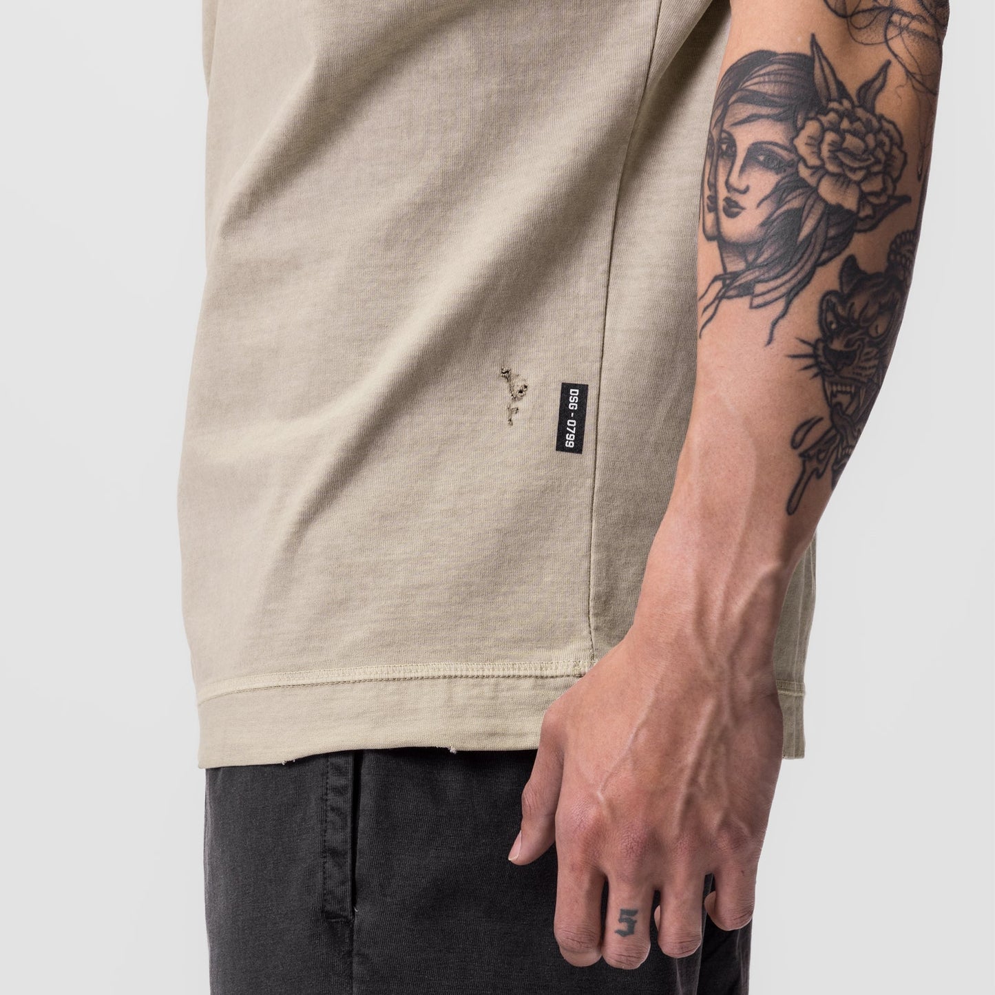 0799. Tech Essential™ Cutoff Hoodie Faded Beige | ASRV sale