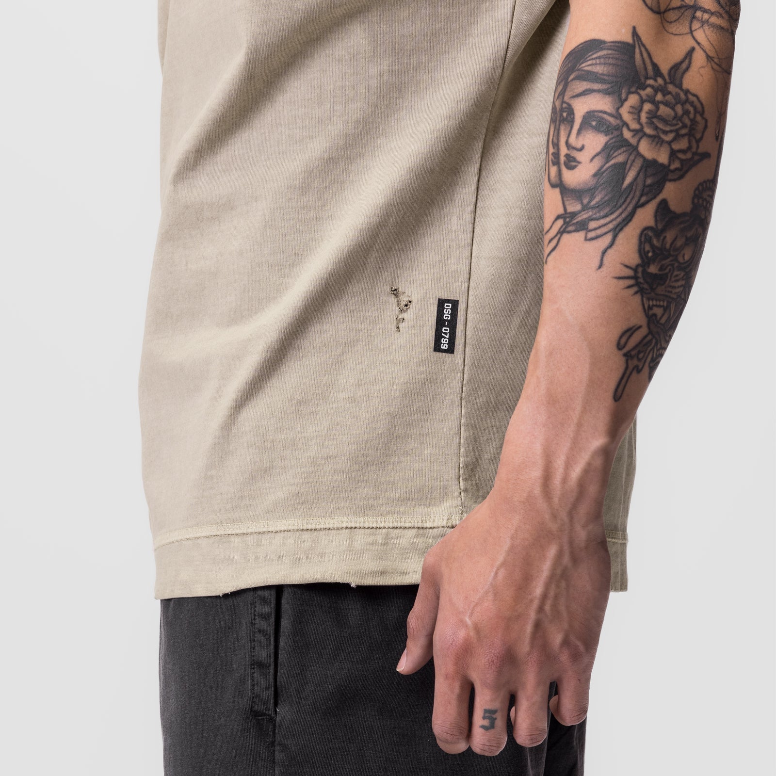 0799. Tech Essential™ Cutoff Hoodie Faded Beige | ASRV sale