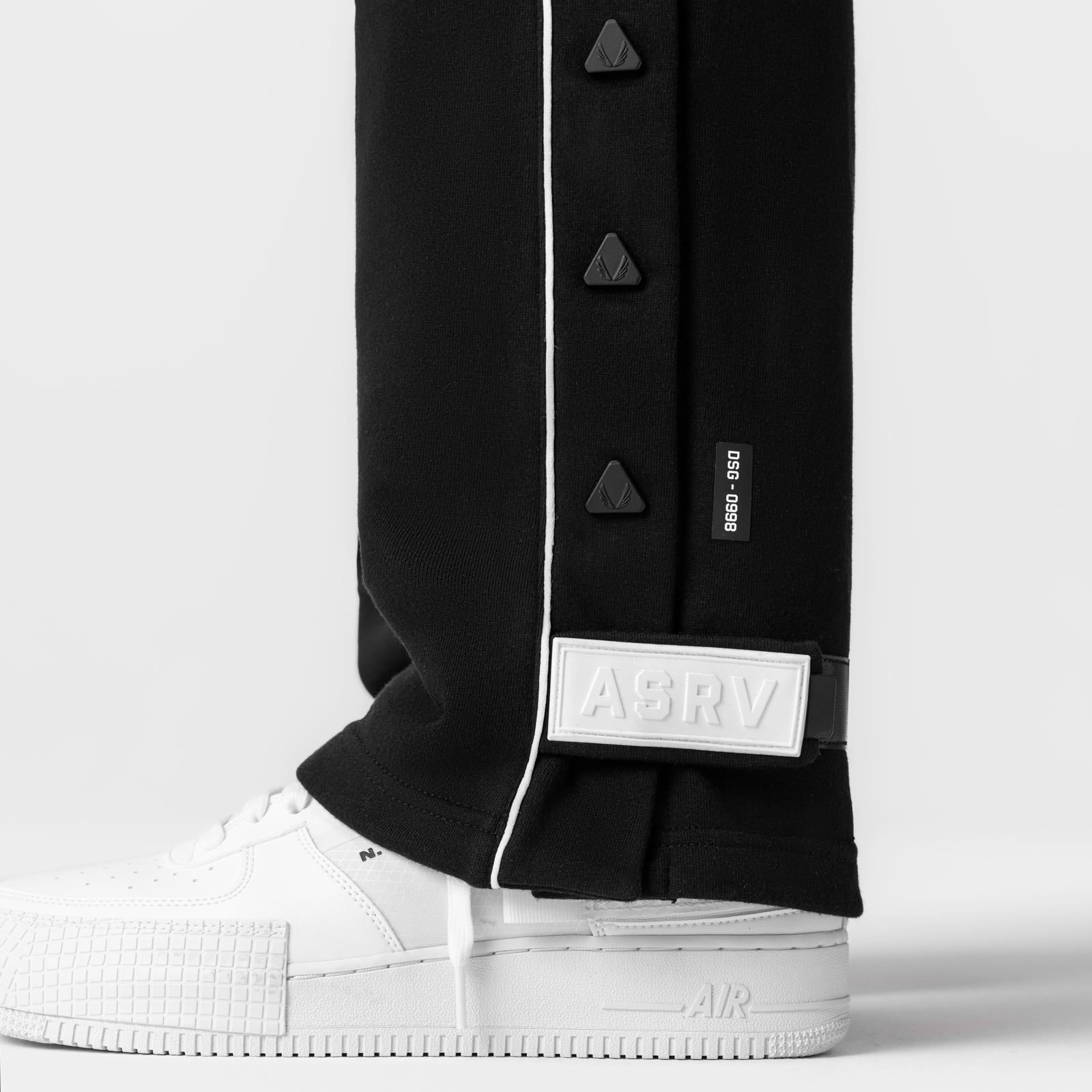0998. Herringbone Terry Snap Button Sweats Black | ASRV sale