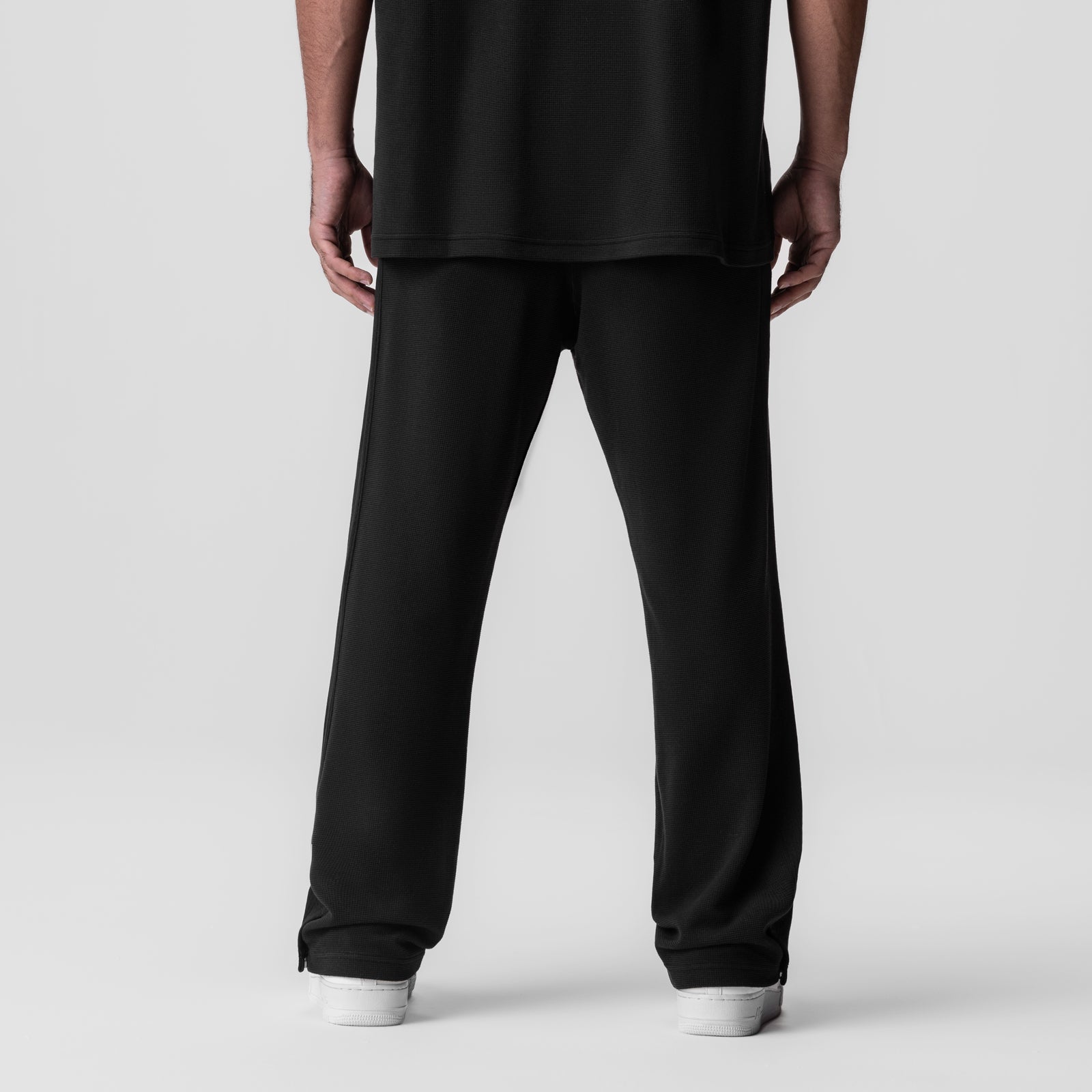 0957. Waffle Knit Relaxed Sweatpant Black/Black | ASRV sale