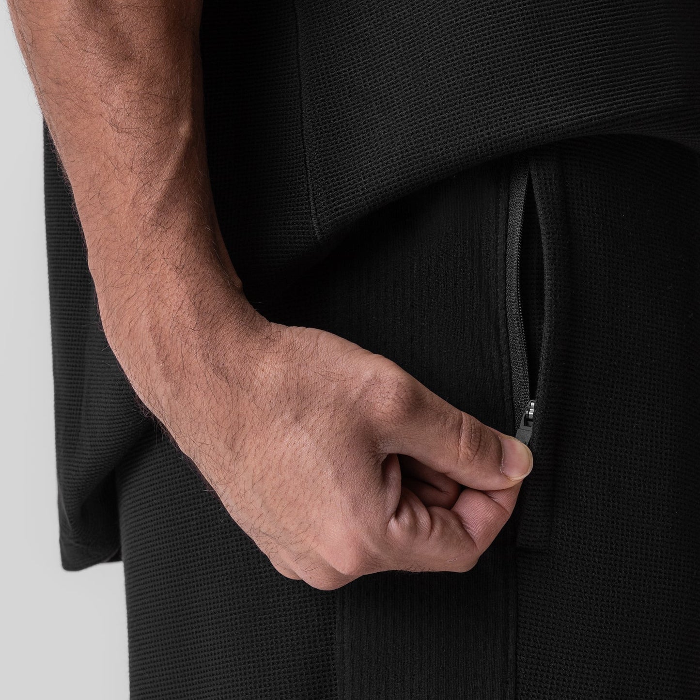 0957. Waffle Knit Relaxed Sweatpant Black/Black | ASRV sale