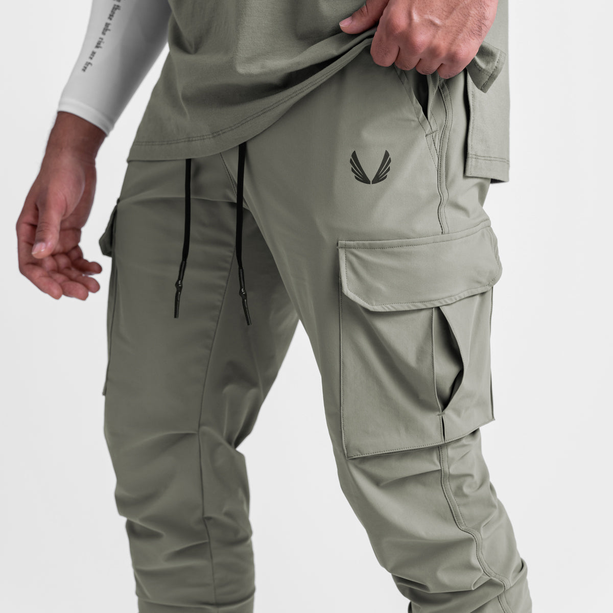 0437. Tetra-Lite® Cargo High Rib Jogger Sage | ASRV on sale