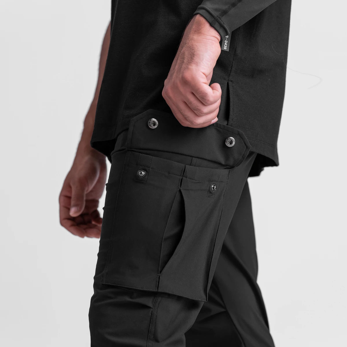 0437. Tetra-Lite® Cargo High Rib Jogger Black | ASRV for sale