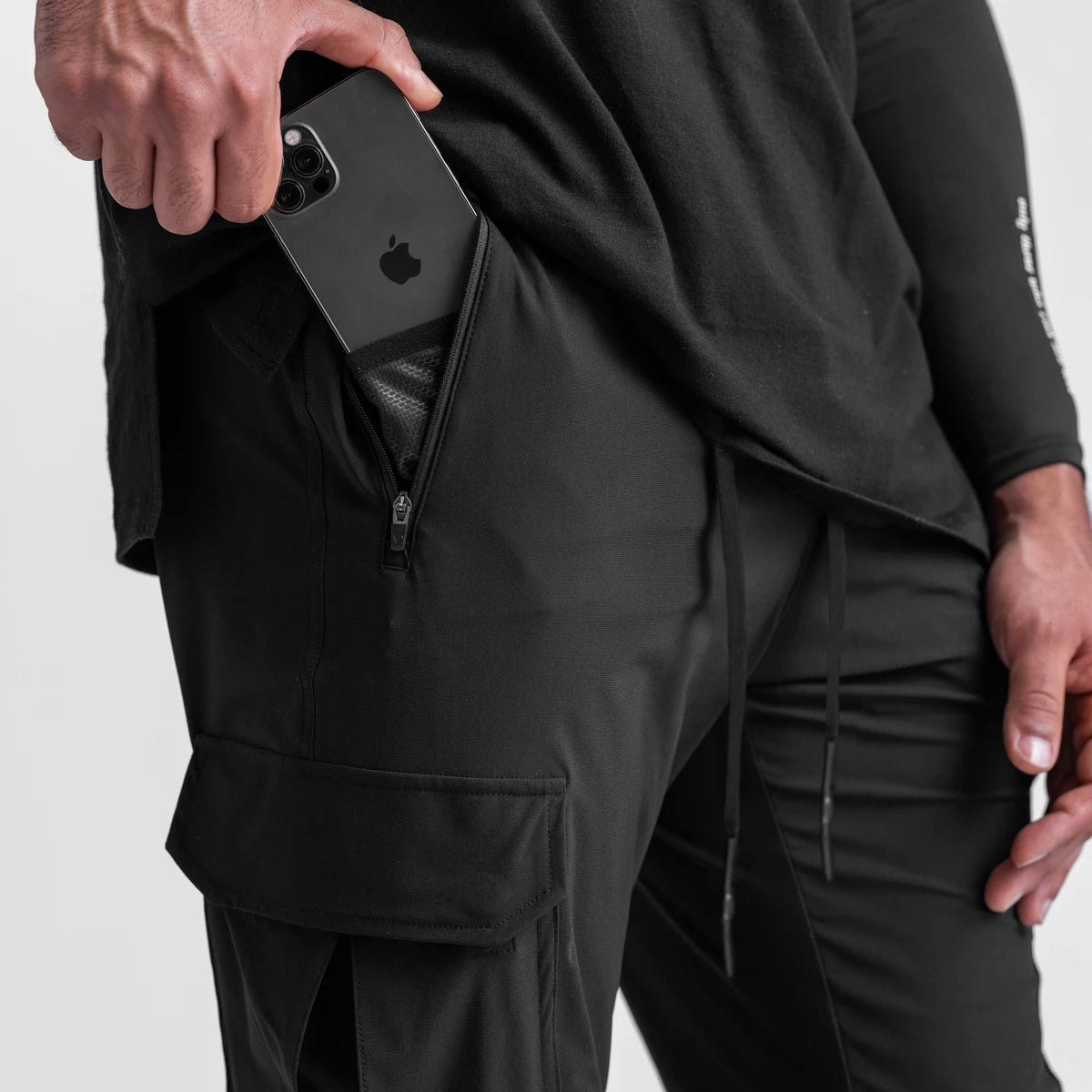 0437. Tetra-Lite® Cargo High Rib Jogger Black | ASRV for sale