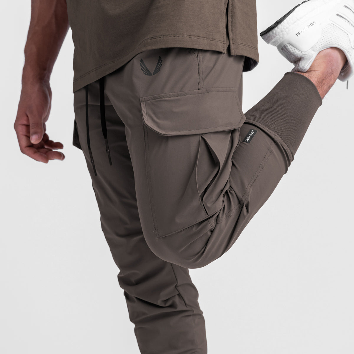 0437. Tetra-Lite® Cargo High Rib Jogger Deep Taupe | ASRV Discount