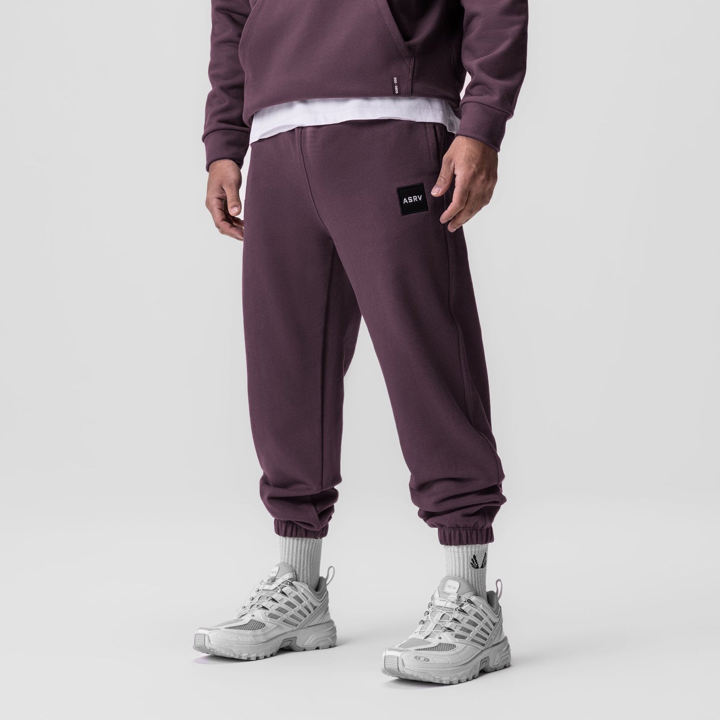 0655. Tech-Terry™ Oversized Sweats Deep Purple "Patch" | ASRV for sale