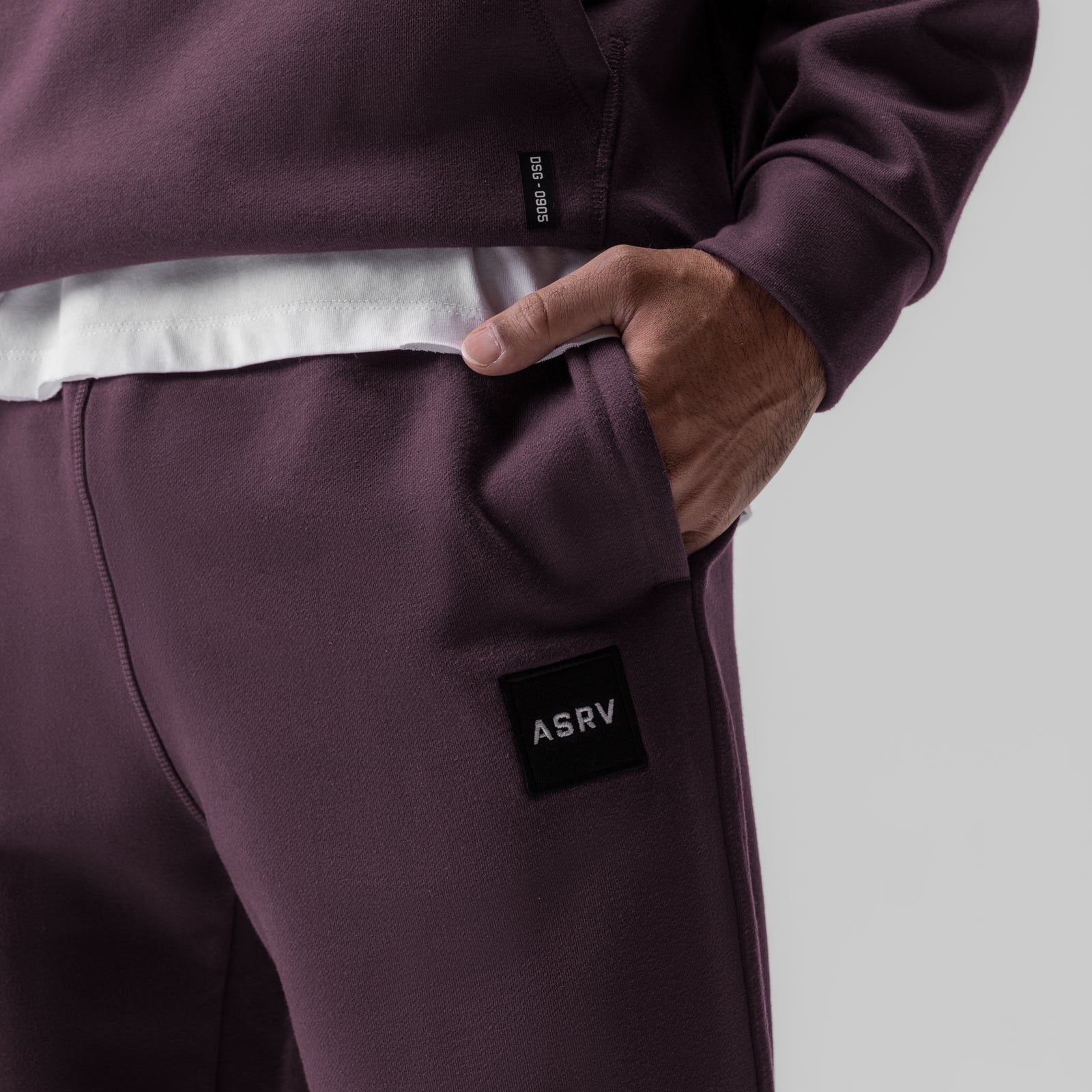 0655. Tech-Terry™ Oversized Sweats Deep Purple "Patch" | ASRV for sale