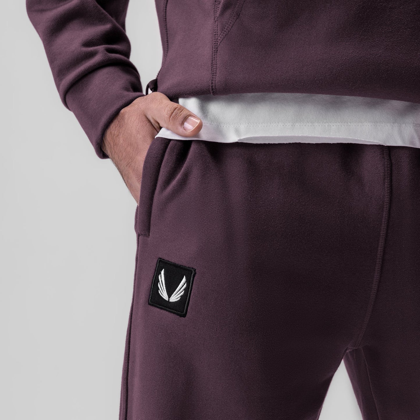 0655. Tech-Terry™ Oversized Sweats Deep Purple "Patch" | ASRV for sale