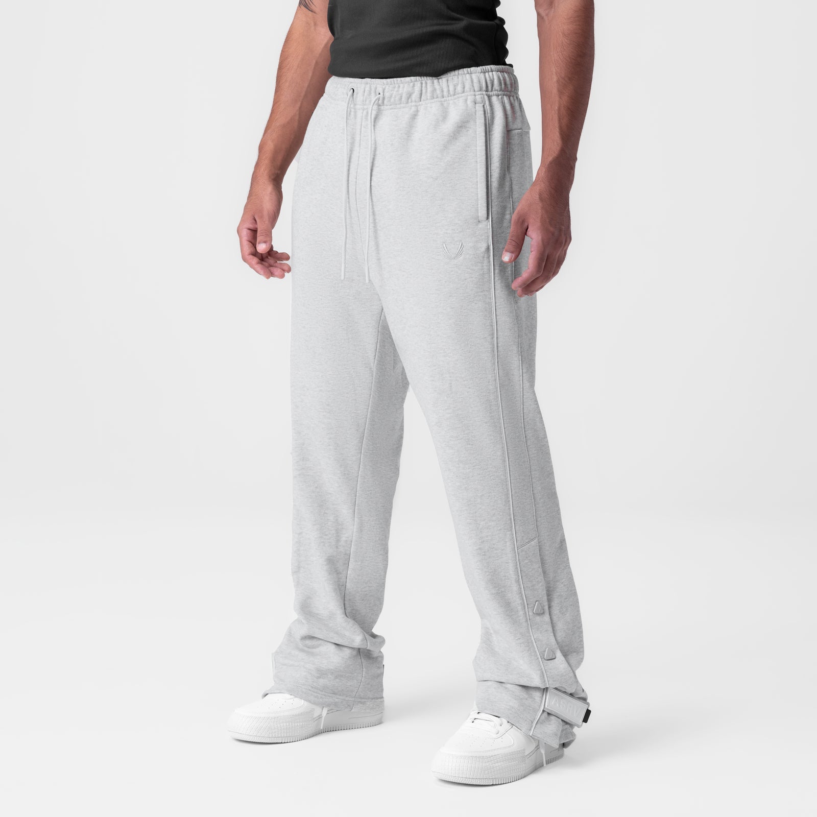 0998. Herringbone Terry Snap Button Sweats Heather Grey | ASRV Discount