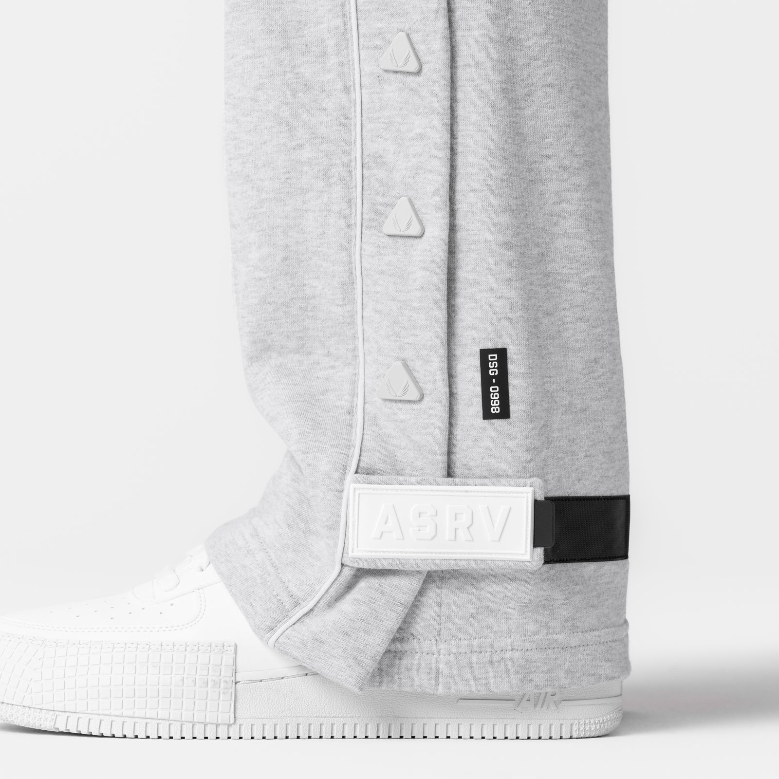 0998. Herringbone Terry Snap Button Sweats Heather Grey | ASRV Discount