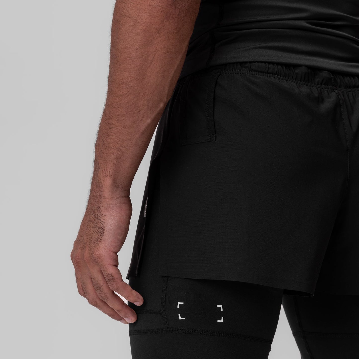 0911. Tetra-Lite® 2-in-1 High Split Legging Short Black "Cyber"/Blac | ASRV Discount