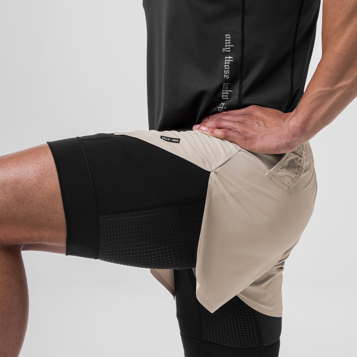 0752. Ripstop 3" High Split Liner Short Chai/Black | ASRV sale
