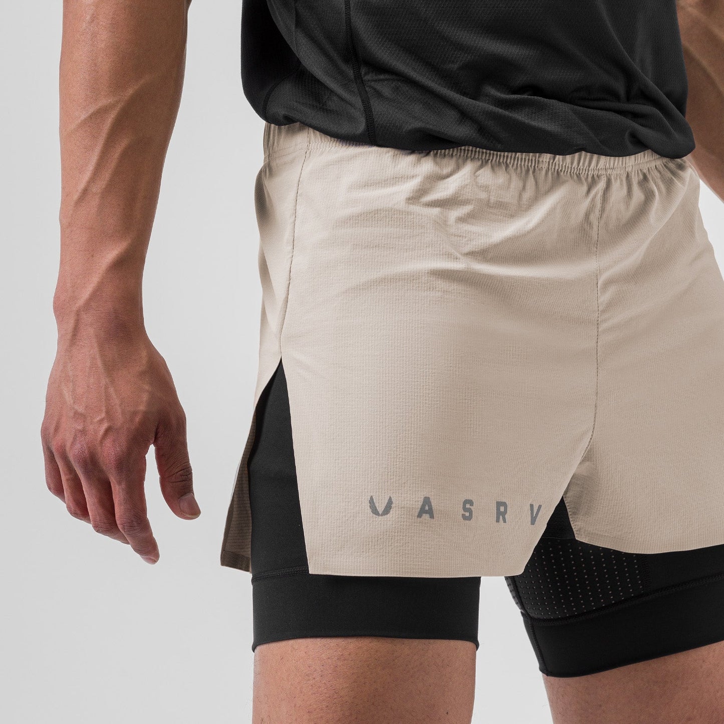 0752. Ripstop 3" High Split Liner Short Chai/Black | ASRV sale