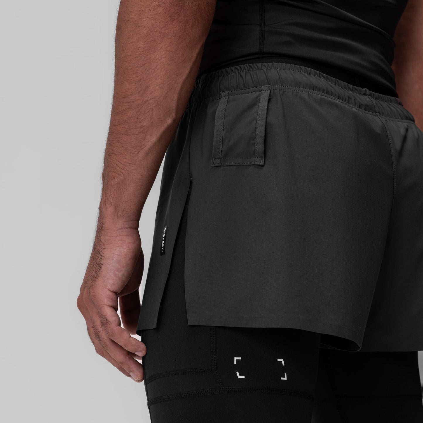 0911. Tetra-Lite® 2-in-1 High Split Legging Short Space Grey "Cyber" | ASRV discount