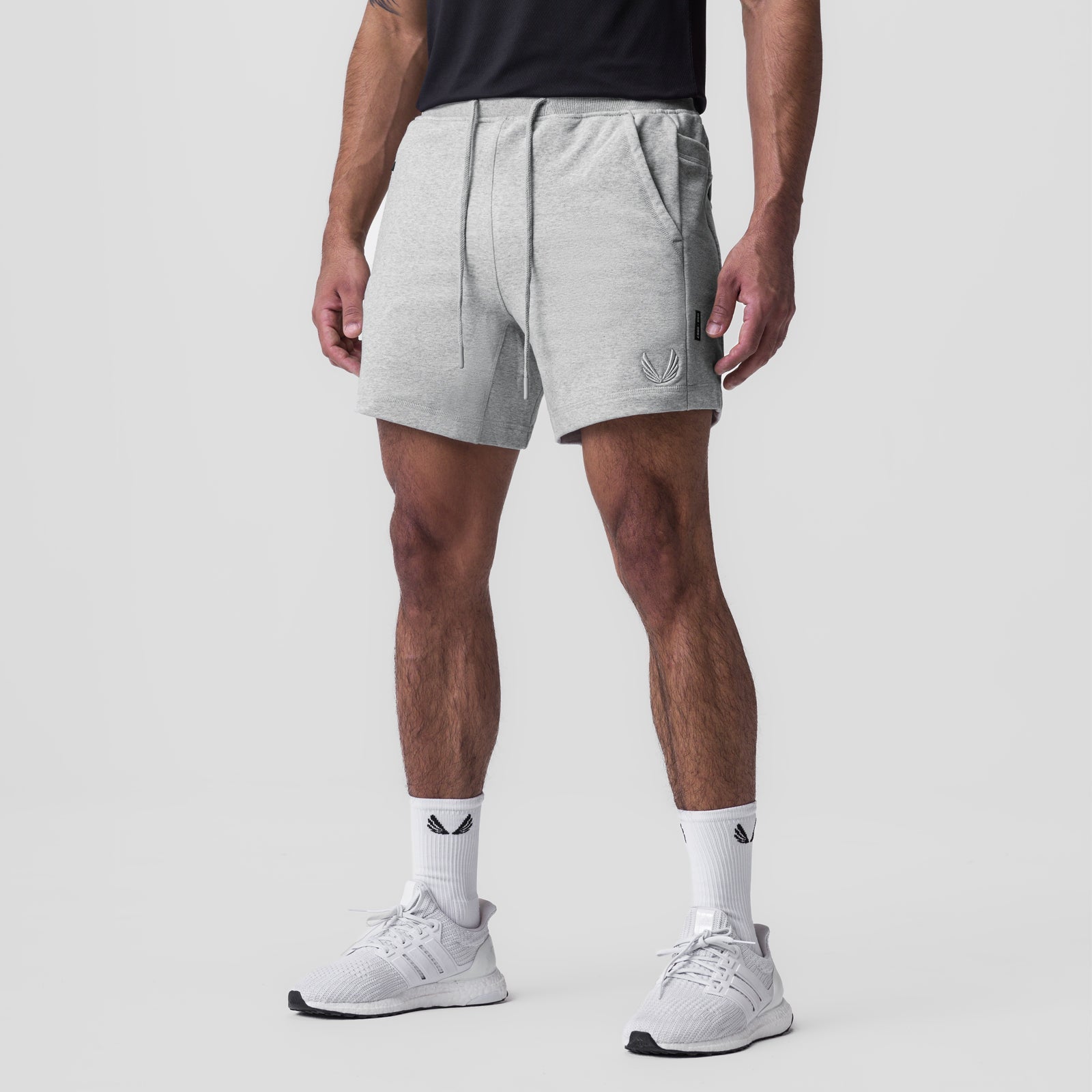 0867. Tech-Terry™ Sidelock Sweat Short Heather Grey | ASRV US