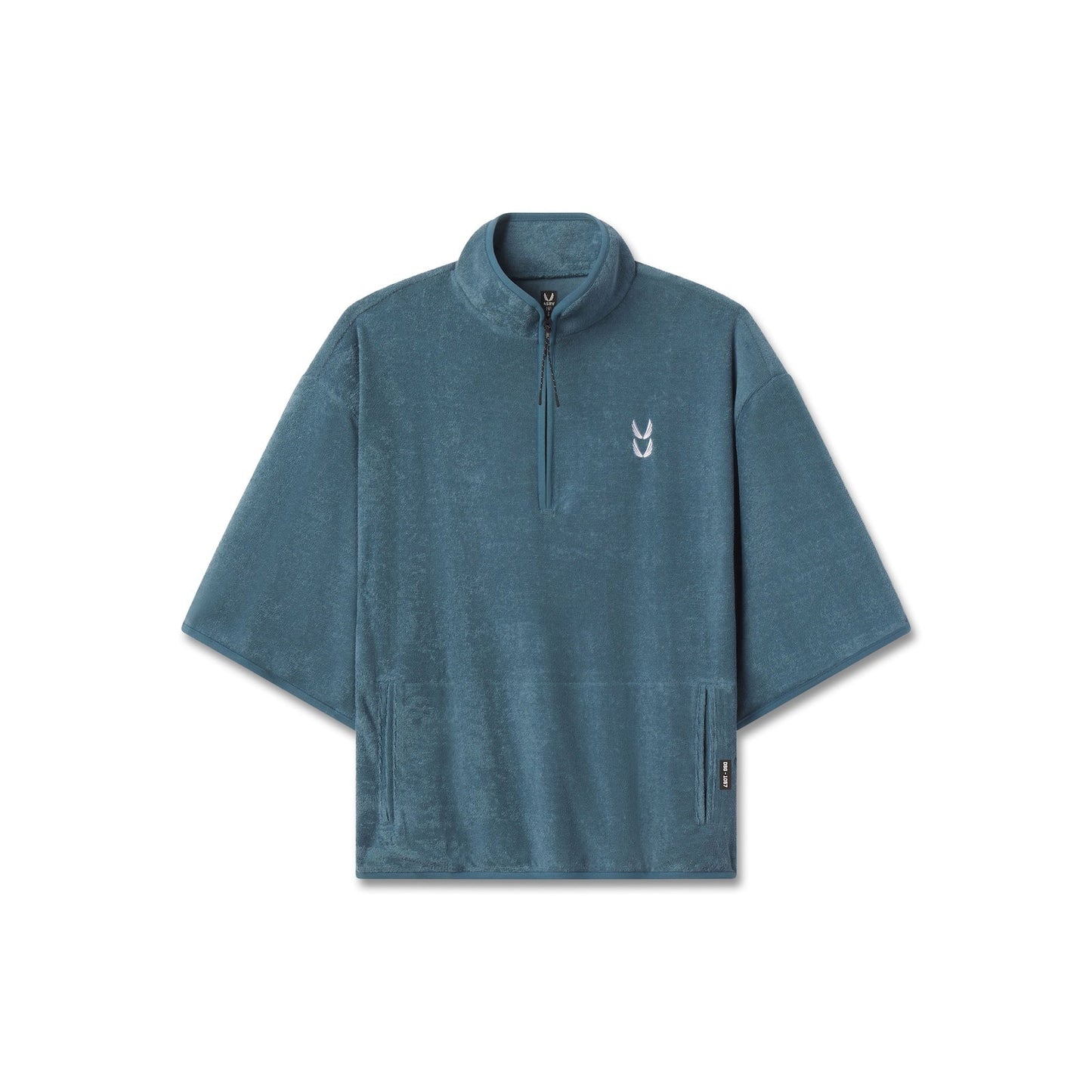1057. Towel Terry Quarter Zip Oversized Tee Storm | ASRV sale