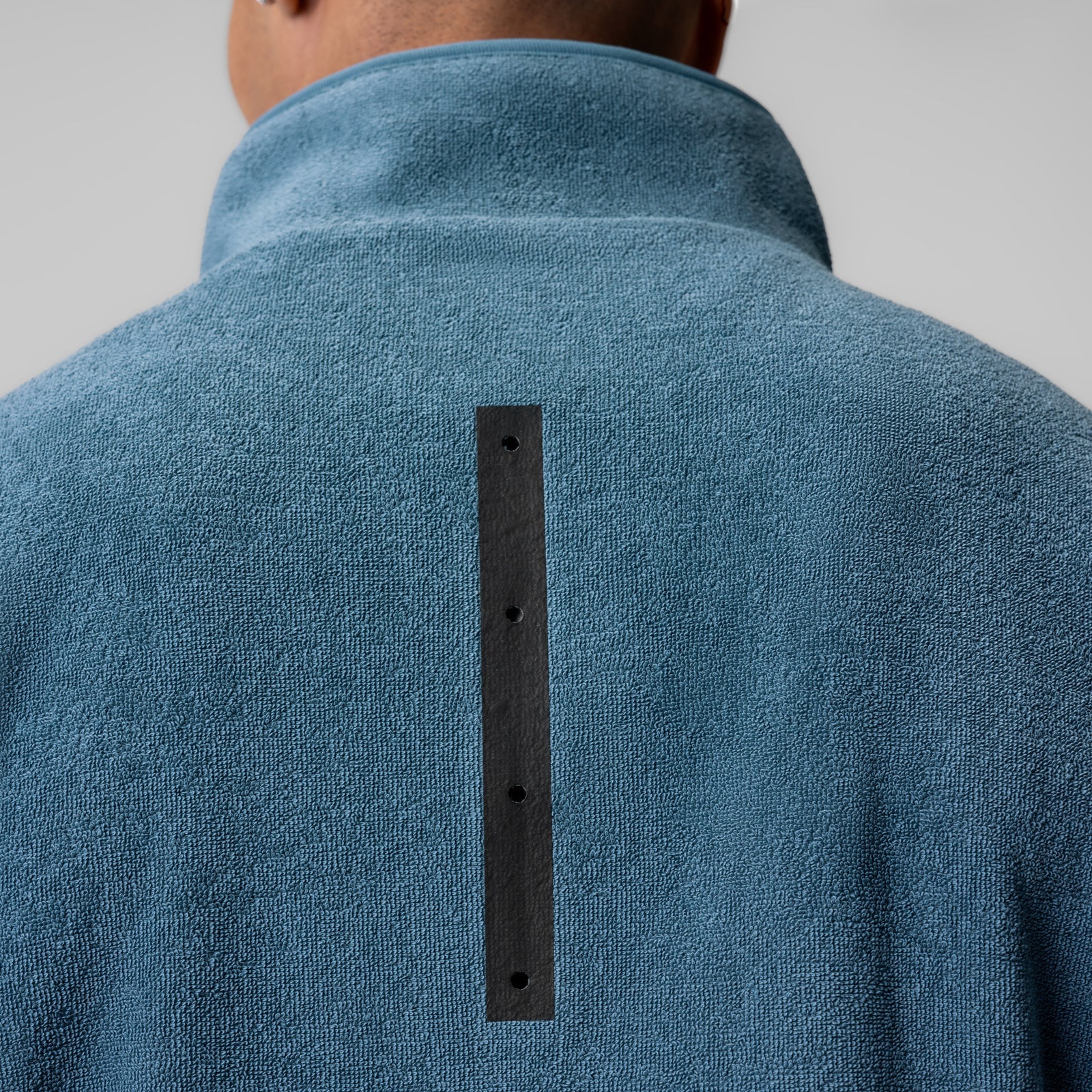 1057. Towel Terry Quarter Zip Oversized Tee Storm | ASRV sale