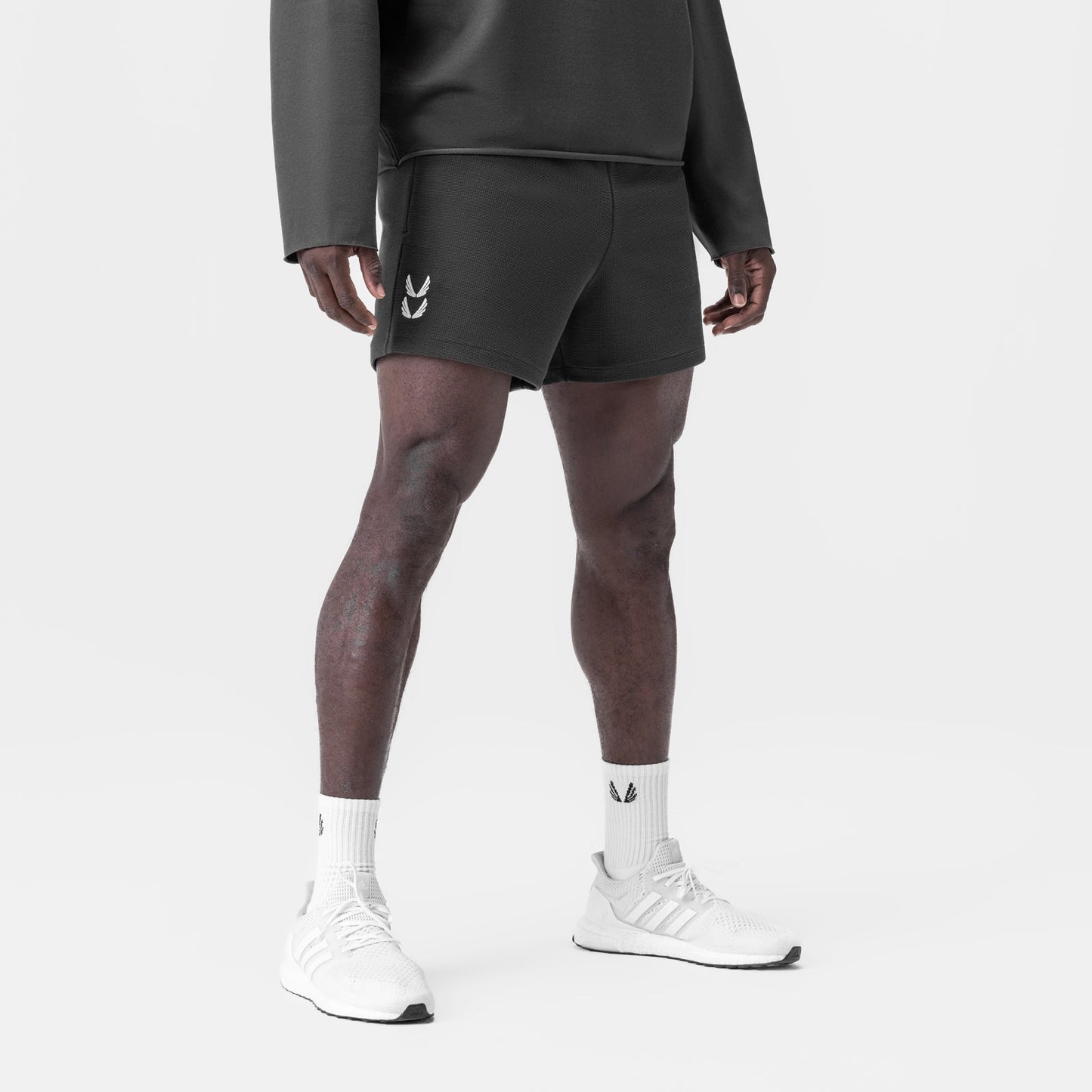 0954. Waffle Knit Sweat Short Space Grey | ASRV sale