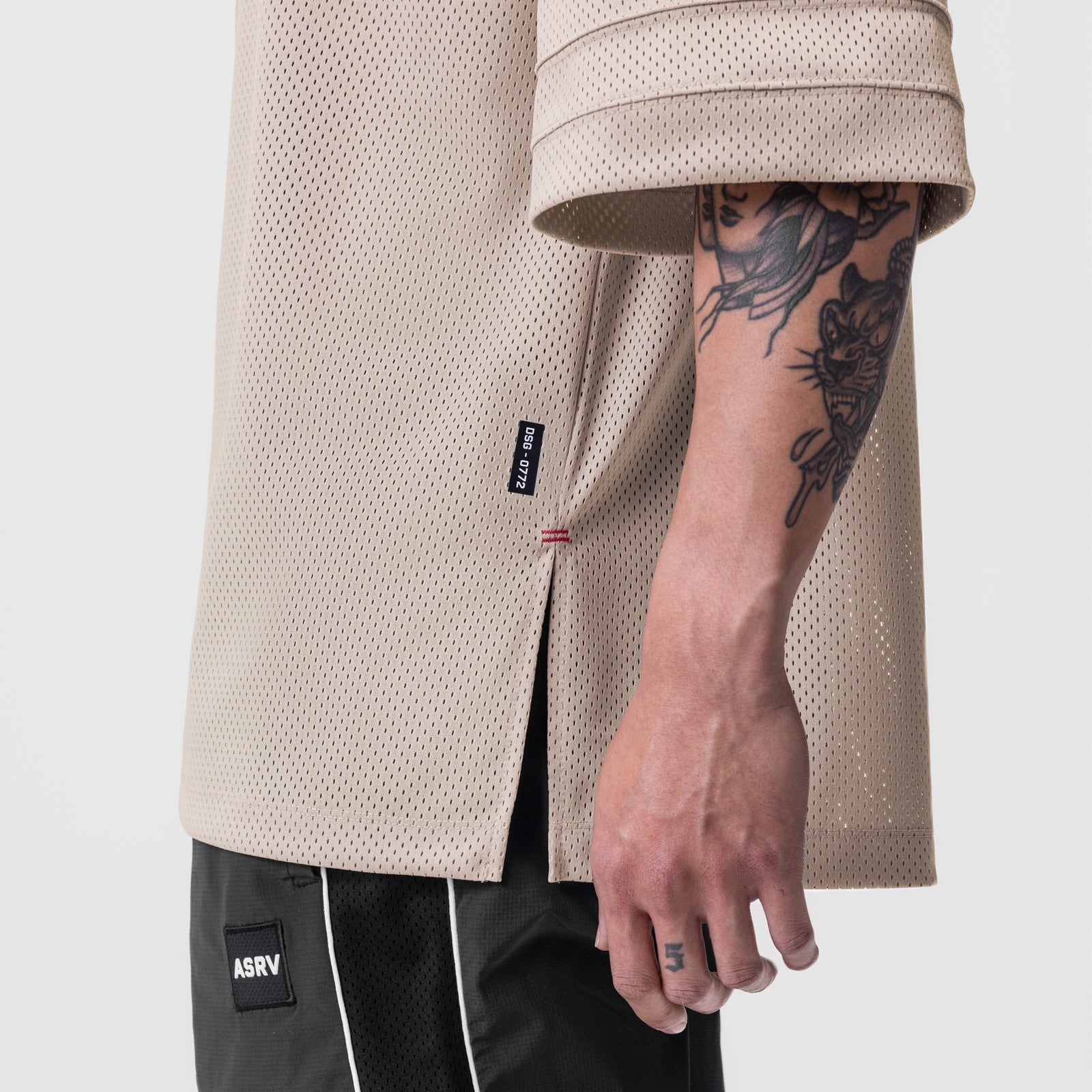 0772. SilverPlus™ Mesh Oversized Jersey Beige | ASRV on sale