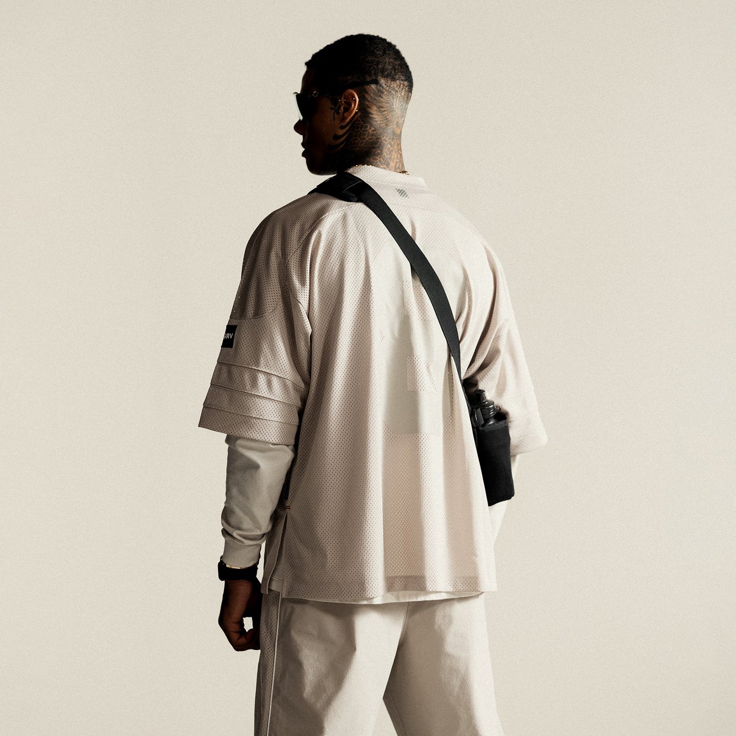 0772. SilverPlus™ Mesh Oversized Jersey Beige | ASRV on sale
