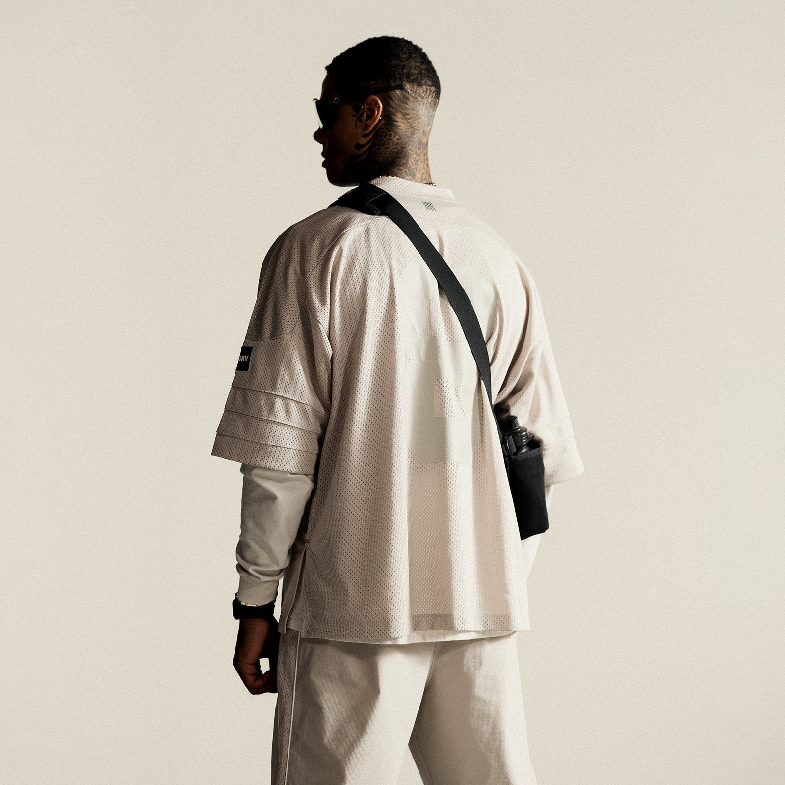 0772. SilverPlus™ Mesh Oversized Jersey Beige | ASRV on sale