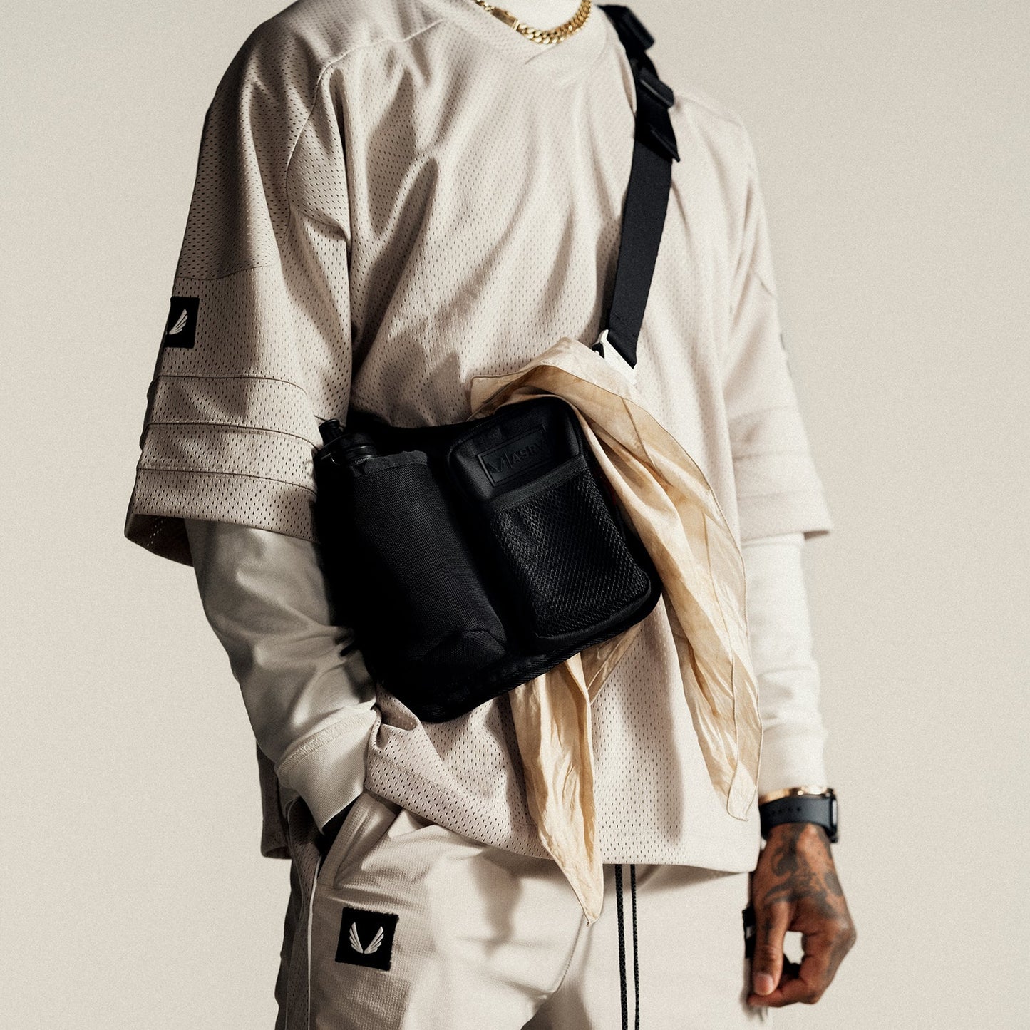0772. SilverPlus™ Mesh Oversized Jersey Beige | ASRV on sale