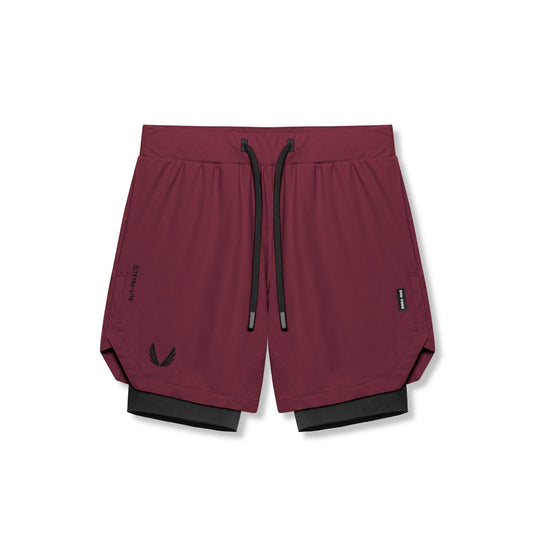 0866. Tetra-Lite® 7" Liner Short Crimson "Wings"/Black | ASRV for sale