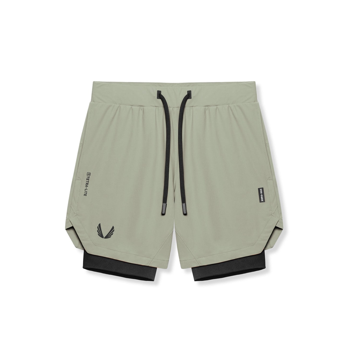 0866. Tetra-Lite® 7" Liner Short Sage "Wings"/Black | ASRV US