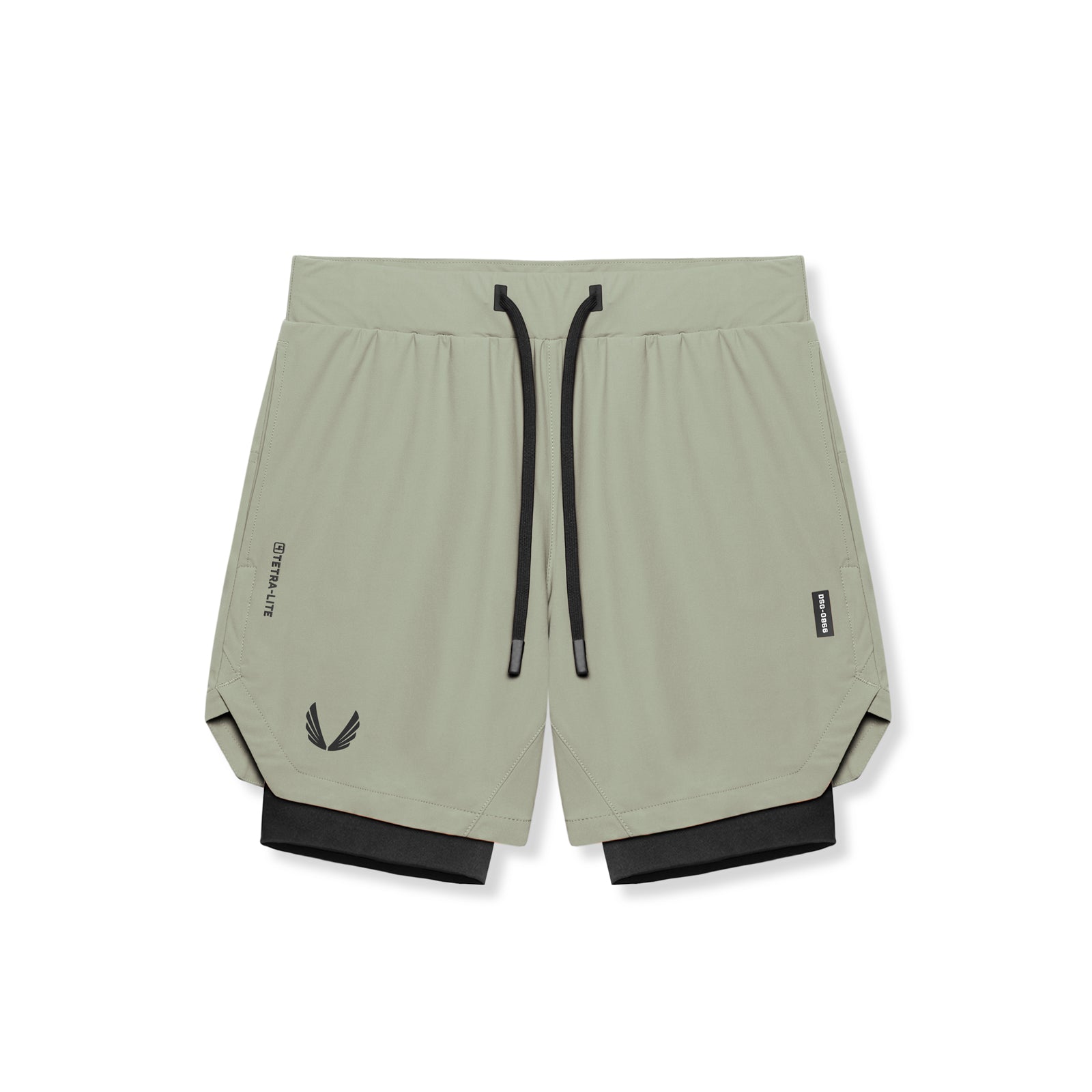 0866. Tetra-Lite® 7" Liner Short Sage "Wings"/Black | ASRV US