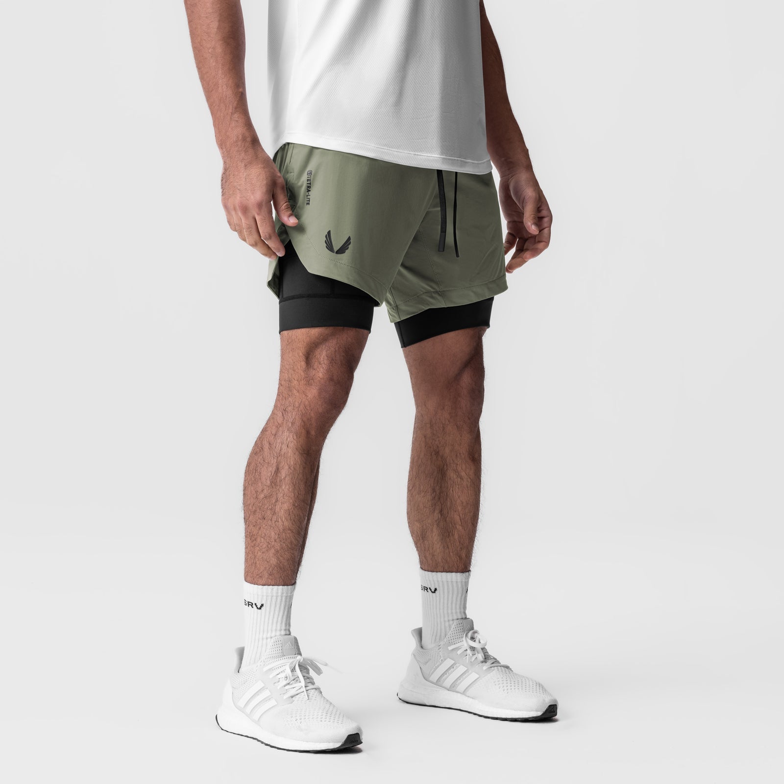 0866. Tetra-Lite® 7" Liner Short Sage "Wings"/Black | ASRV US