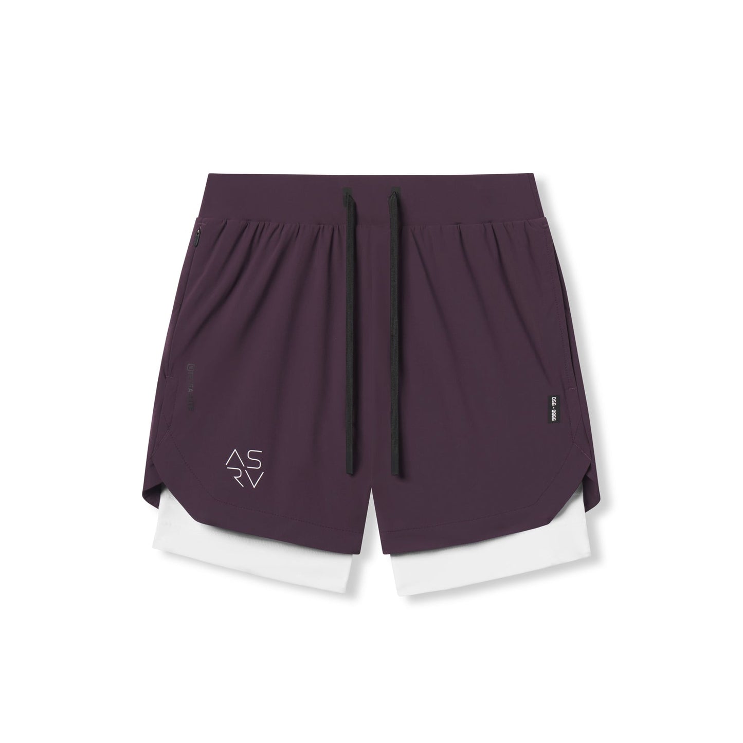 0866. Tetra-Lite® 7" Liner Short Deep Purple "Cyber"/White | ASRV sale