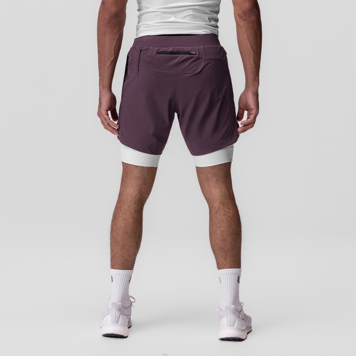 0866. Tetra-Lite® 7" Liner Short Deep Purple "Cyber"/White | ASRV sale
