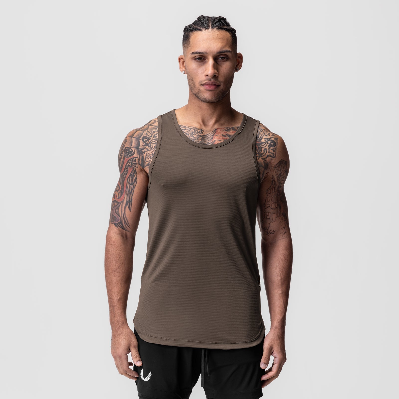 0830. AeroSilver® Tank Top Deep Taupe | ASRV discount