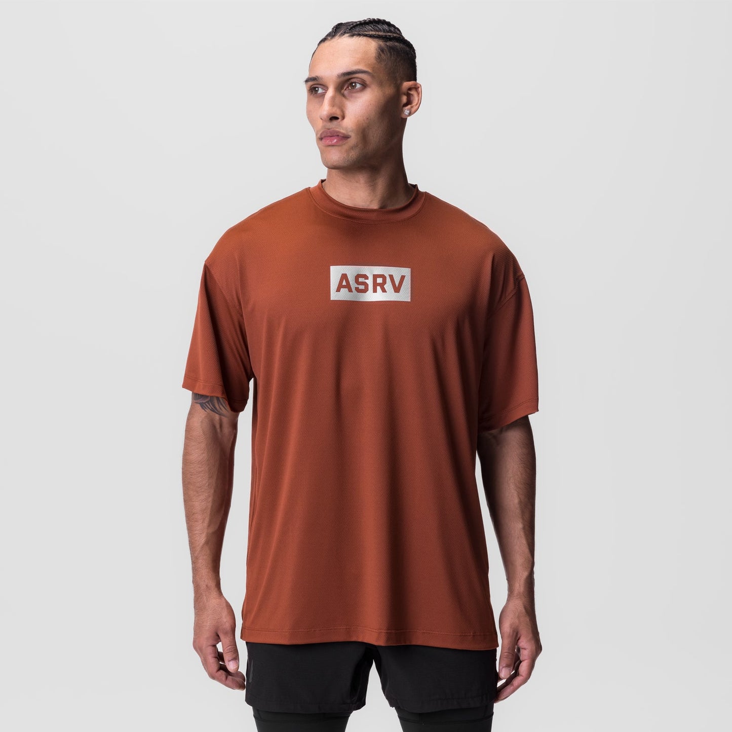 0822. AeroSilver® Oversized Tee Brick "Box Logo" | ASRV Discount